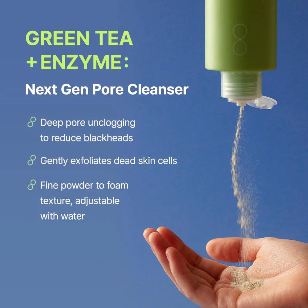 BY WISHTREND Green Tea & Enzyme Powder Wash, Gentle Face Wash for Sensitive Skin, Removes Impurities, Facial Cleanser for Dry Skin, Korean Skincare, Fragrance Free, 110g / 3.88 Oz - Image 6