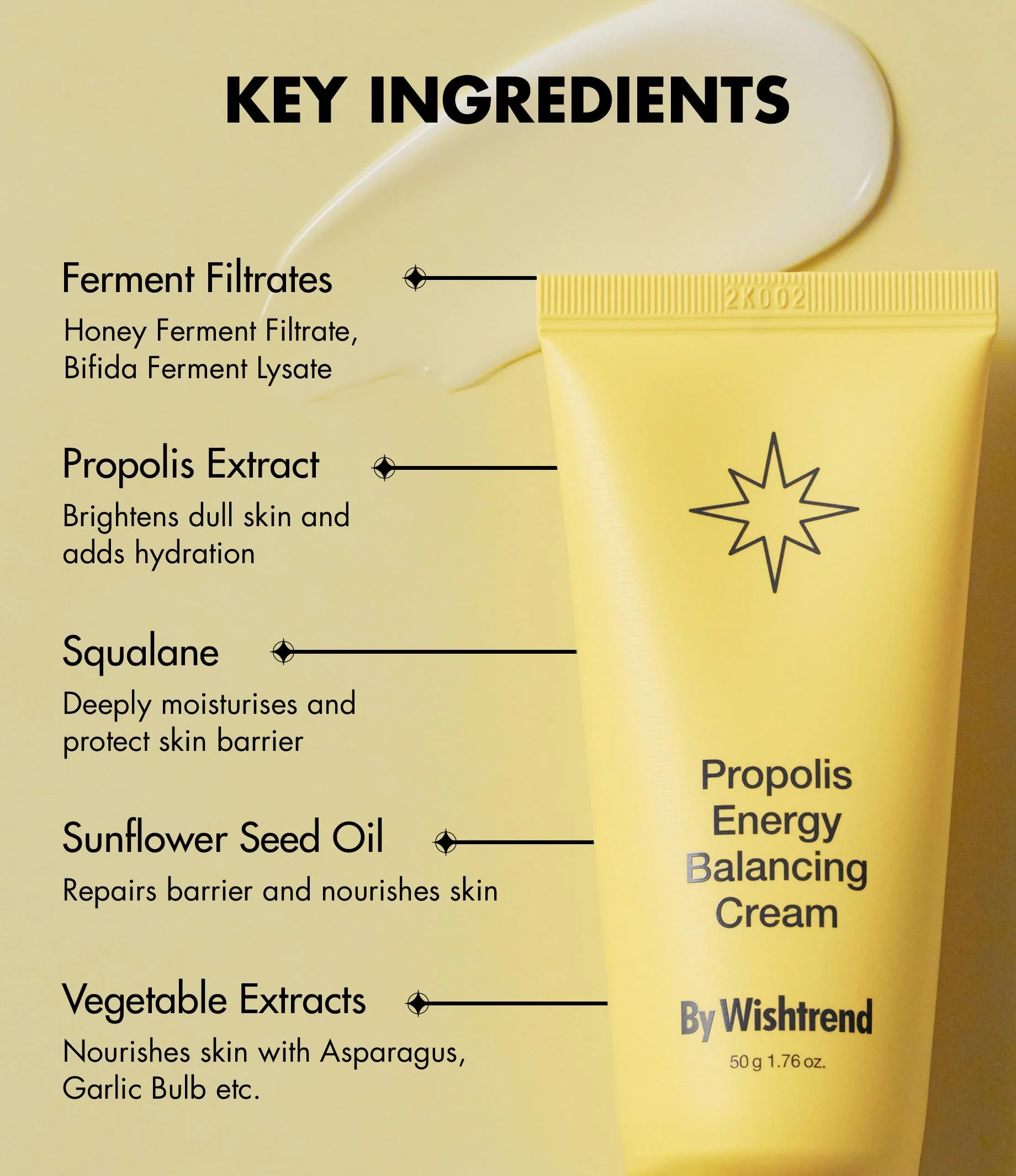 BY WISHTREND Propolis Energy Balancing Cream | 10% Propolis, Face Care for Oily Skin, Improves Skin Barrier, Rich in Antioxidant, Lightweight Texture, Probiotics Moisturizer 1.69 Fl Oz - Image 4