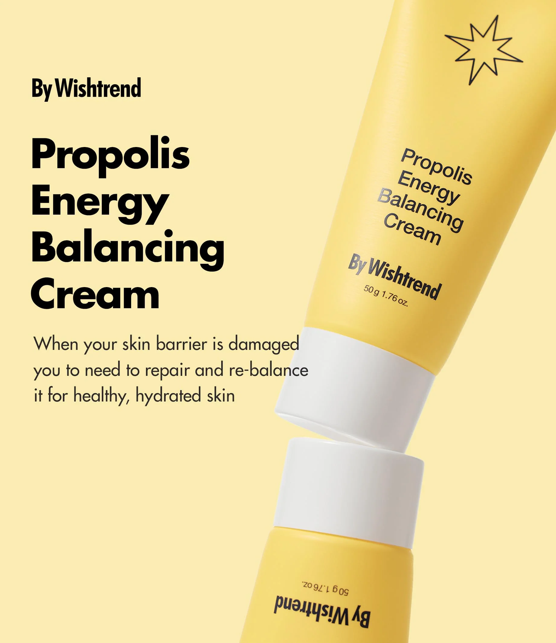 BY WISHTREND Propolis Energy Balancing Cream | 10% Propolis, Face Care for Oily Skin, Improves Skin Barrier, Rich in Antioxidant, Lightweight Texture, Probiotics Moisturizer 1.69 Fl Oz - Image 6