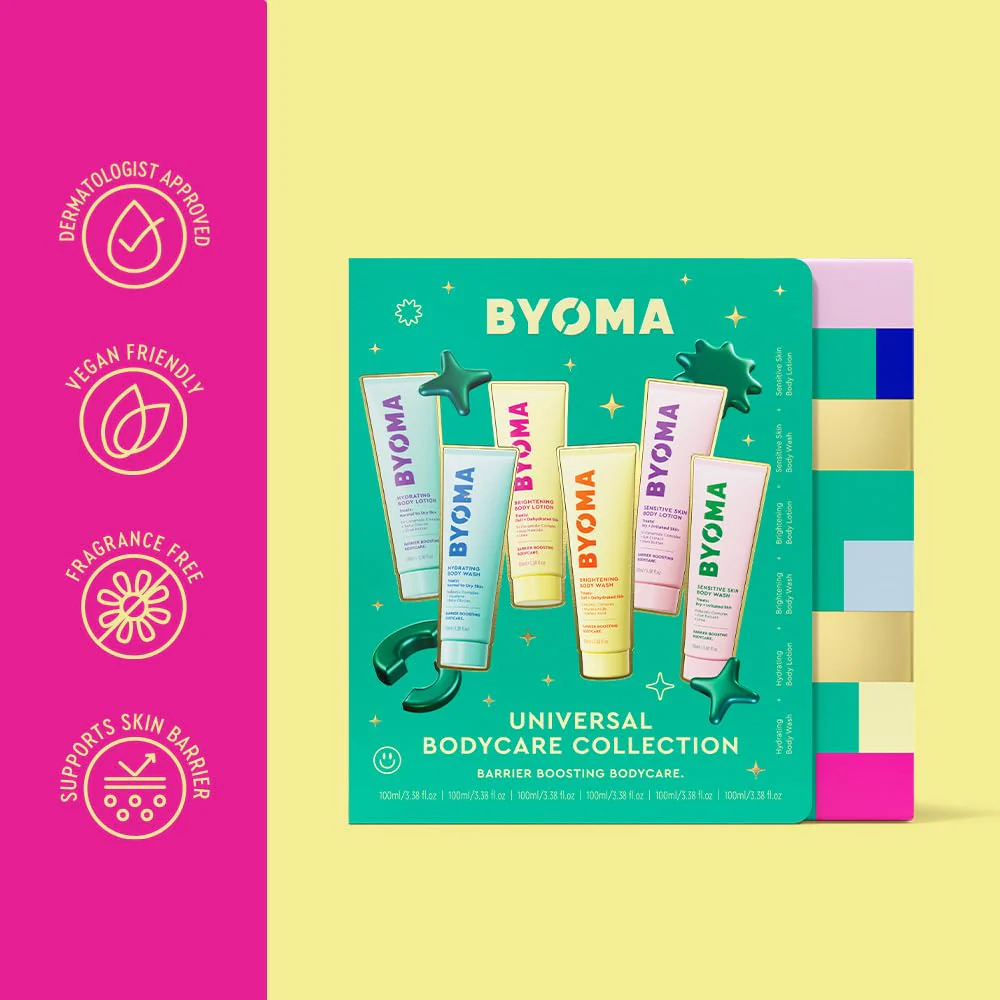 BYOMA Body Care Holiday Gift Set (6-Piece Kit) - Hydrating, Brightening & Sensitive Body Wash & Lotion - Travel Size, Supports Skin Barrier - Image 4