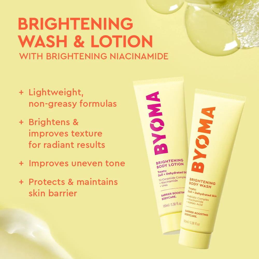 BYOMA Body Care Holiday Gift Set (6-Piece Kit) - Hydrating, Brightening & Sensitive Body Wash & Lotion - Travel Size, Supports Skin Barrier - Image 6