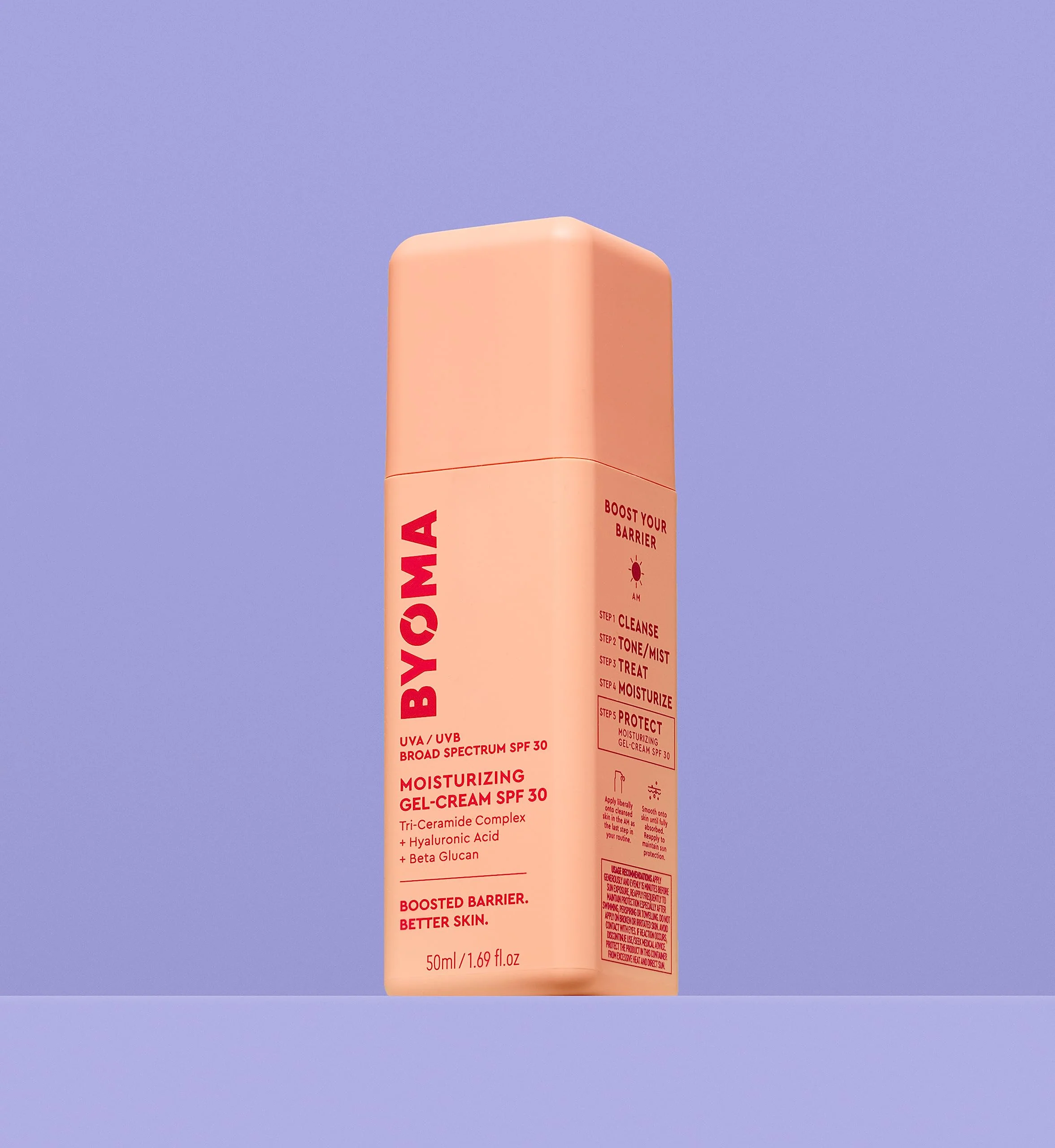 BYOMA Gel Cream SPF 30 - Barrier Repair Cream/Gel Face Lotion with Broad Spectrum Sunscreen - Ceramide SPF Face Moisturizer for Dry Skin - Alcohol Free, Oil Free Face Moisturizer - 1.69 fl. Oz - Image 5