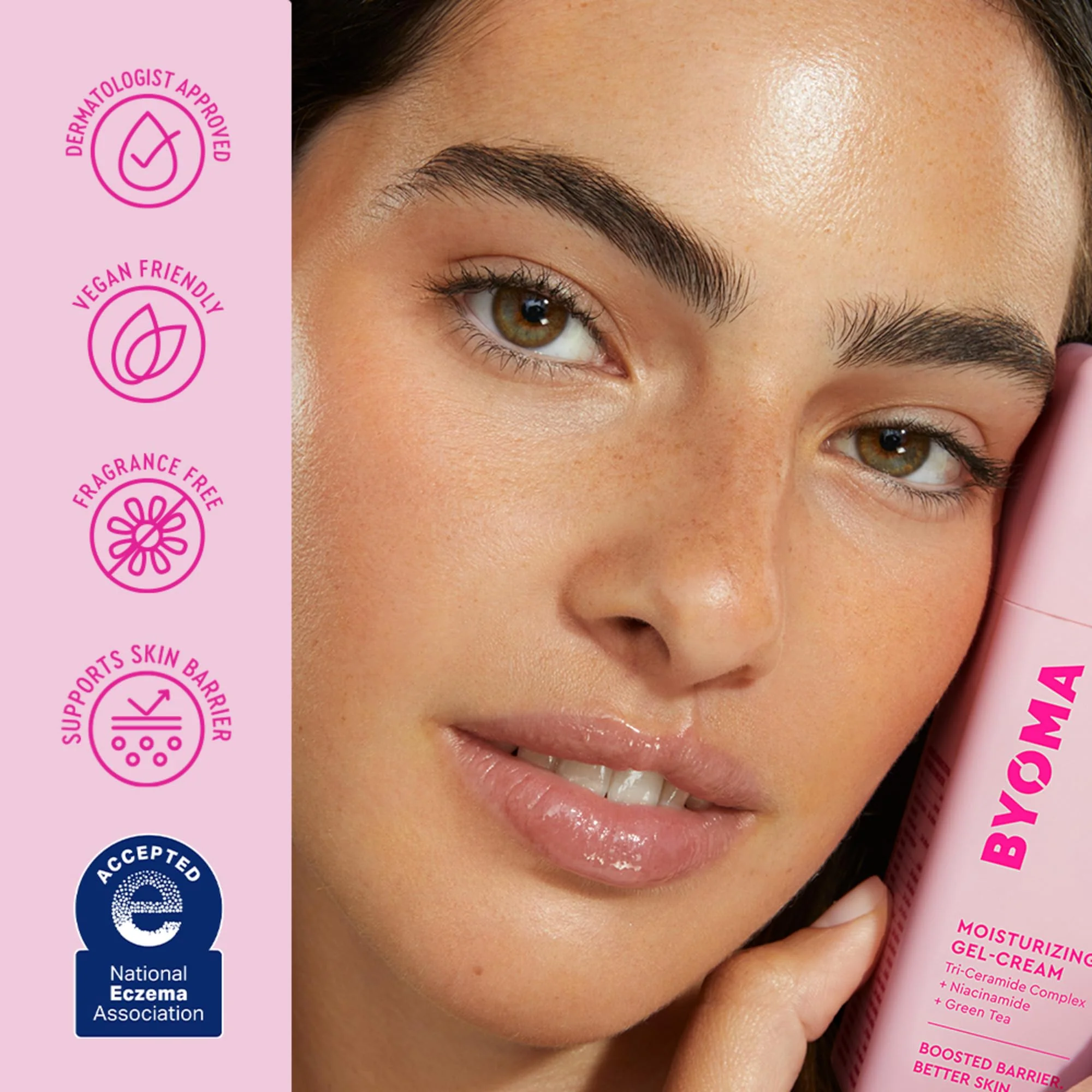 BYOMA Moisturizing Gel Cream - Barrier Repair Cream/Gel Face Lotion with Niacinamide and Green Tea - Ceramide Face Moisturizer for Dry Skin - Alcohol Free, Oil Free Face Moisturizer - 1.69 fl. oz - Image 6