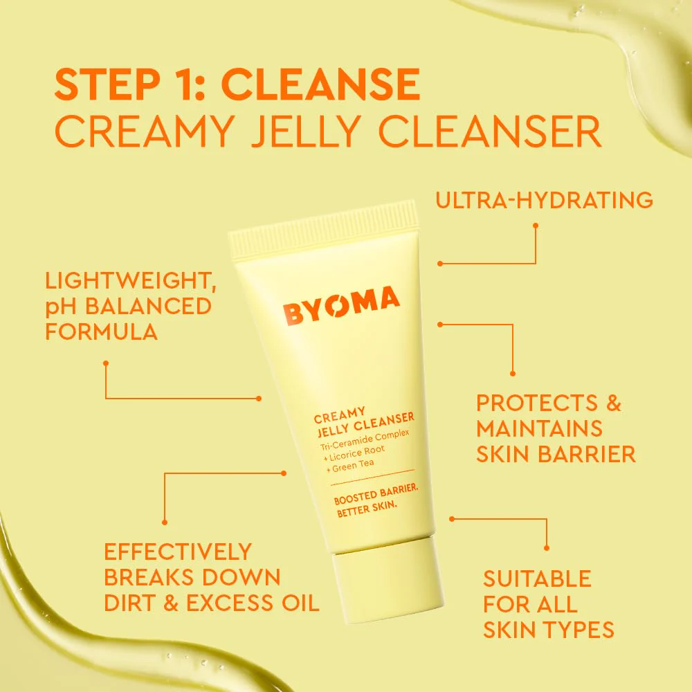 BYOMA Universal Skincare Heroes (5-Piece Kit) - Skincare Gift Set with Jelly Cleanser, Milky Toner, Hydrating Serum, Gel Cream & SPF 50 - Skin Barrier Repair Gift Set with Makeup Bag - Image 9