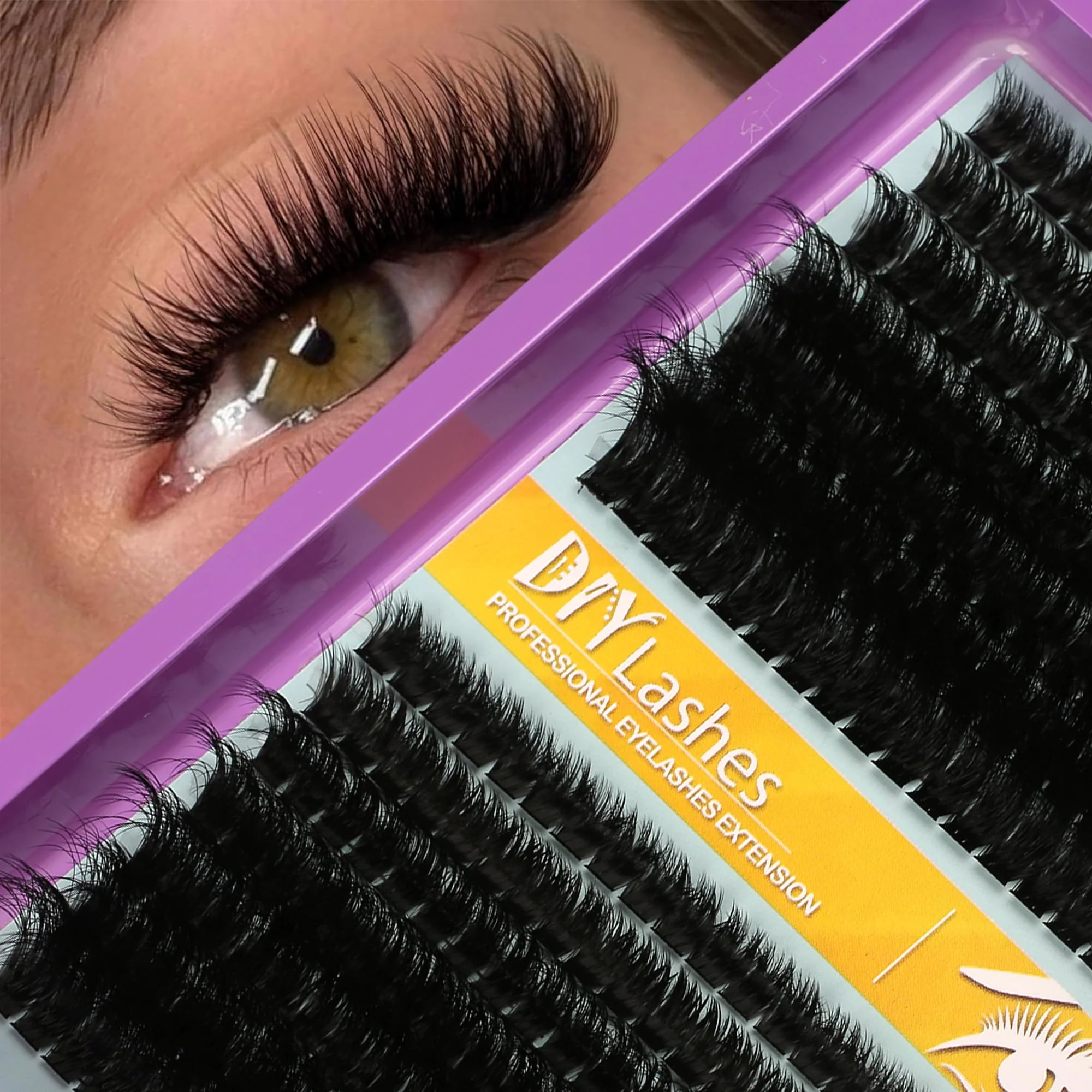 C Curl Lash Clusters Extensions 280 Pcs Individual Eye lash Clusters 100D Cluster Eyelash Lashes Wispy Clusters Lashes Makeup at Home - DIY Lash Extension Kit for Self Application (9-18MM) Mix - Image 7