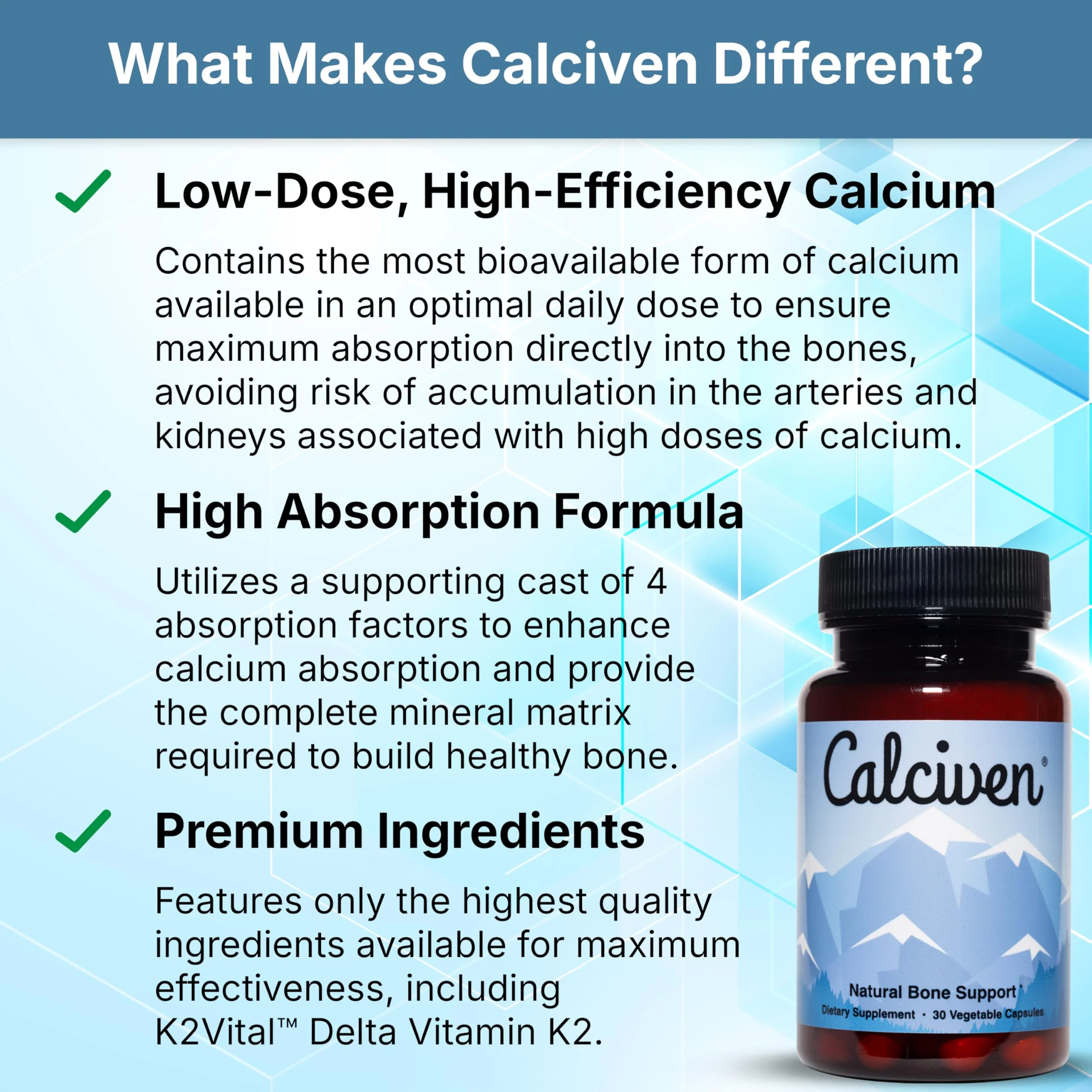 Calciven - Natural Bone Support Supplement - Non-GMO, Gluten-Free - Image 7
