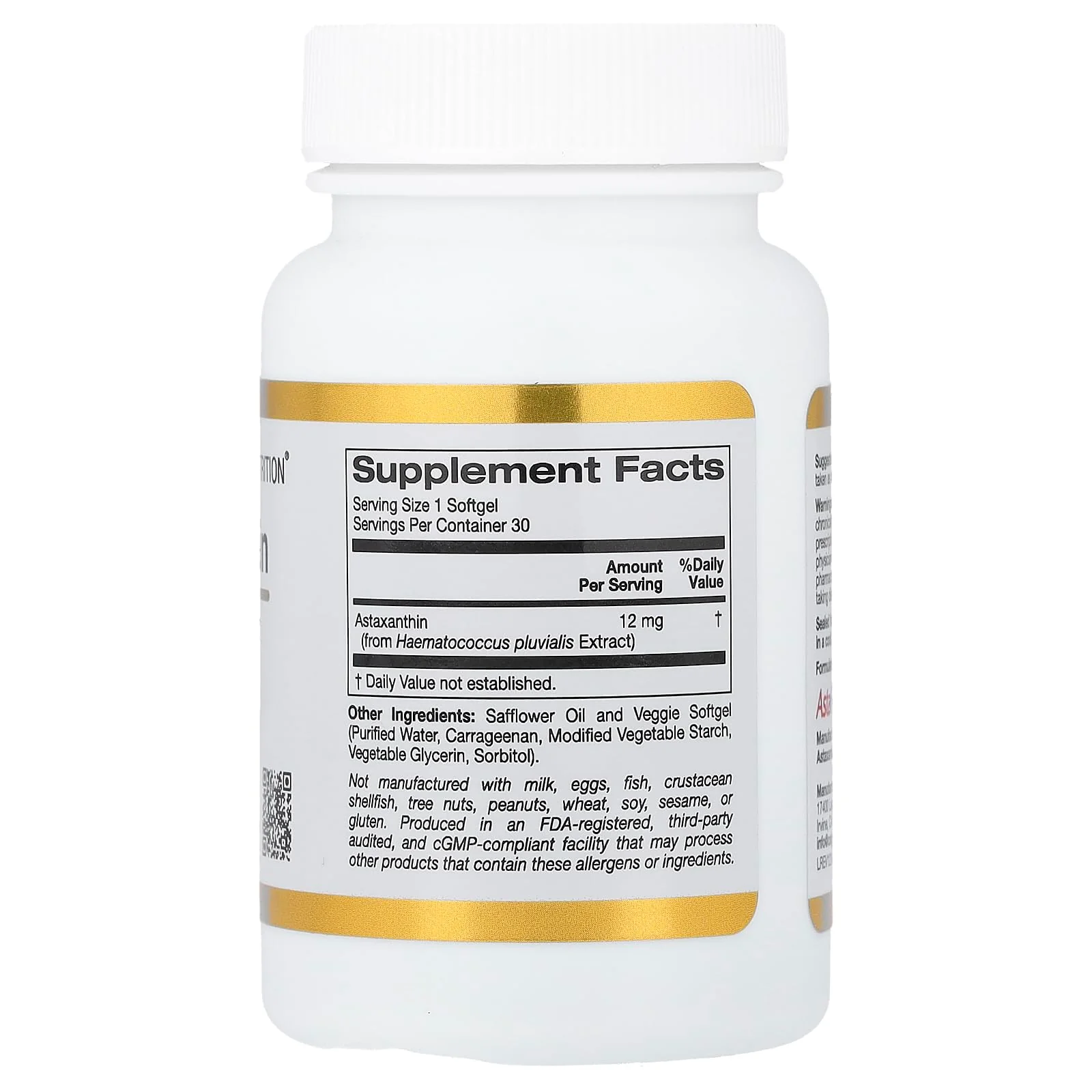 California Gold Nutrition Astaxanthin - Featuring AstaLif Pure Icelandic Astaxanthin - Gluten Free, Non-GMO - 12 mg - 30 Veggie Softgels - Image 5