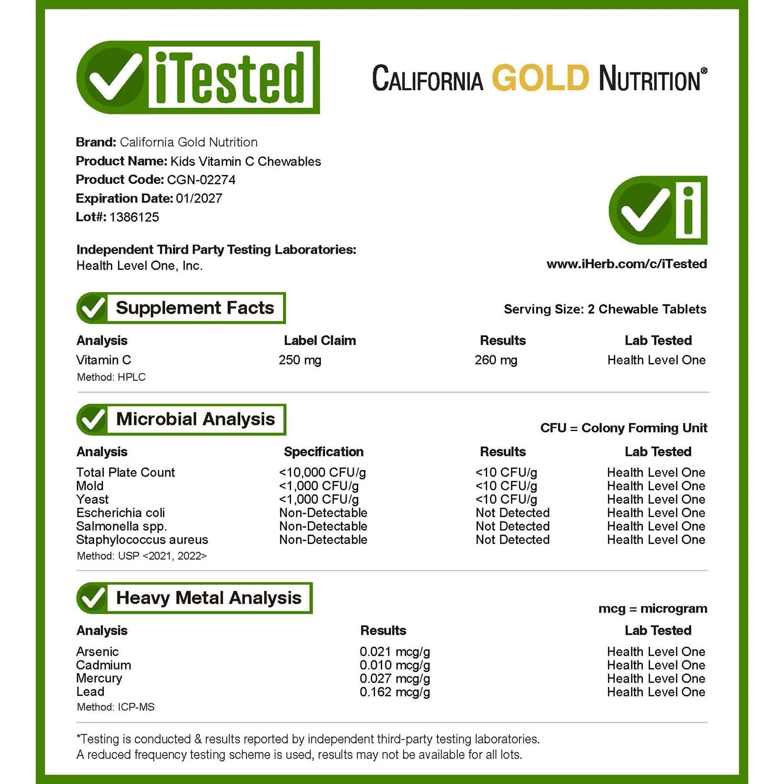 California Gold Nutrition Chewable Vitamin C with Bioflavonoid Complex for Children, Orange, 90 Vegetarian Tablets - Image 4