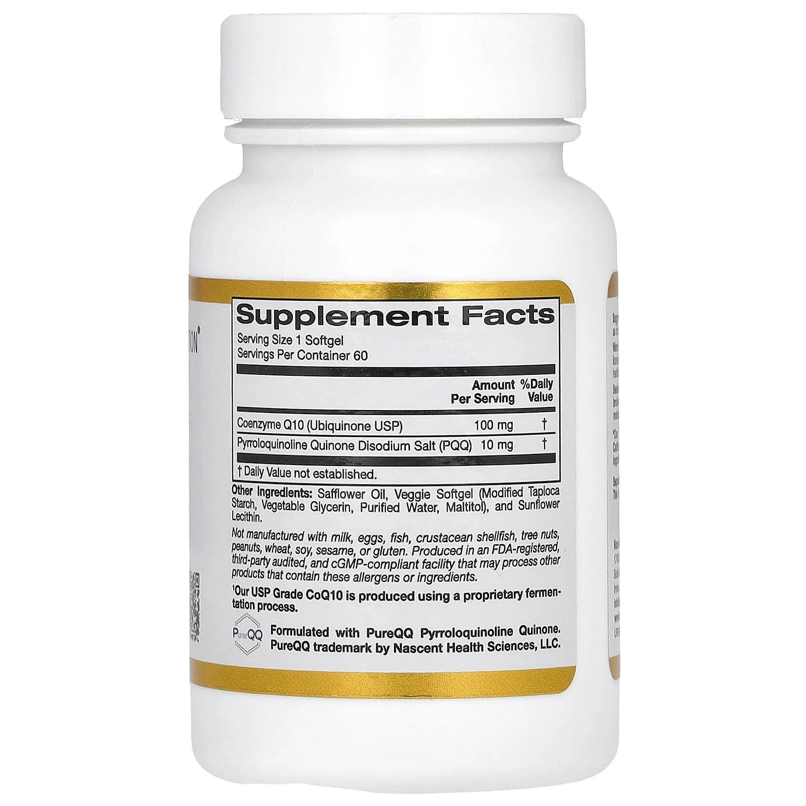 California Gold Nutrition CoQ10 with PQQ, Ubiquinone USP, Tapioca Veggie Softgel with Sunflower Lecithin, 100 mg, 60 Veggie Softgel - Image 6