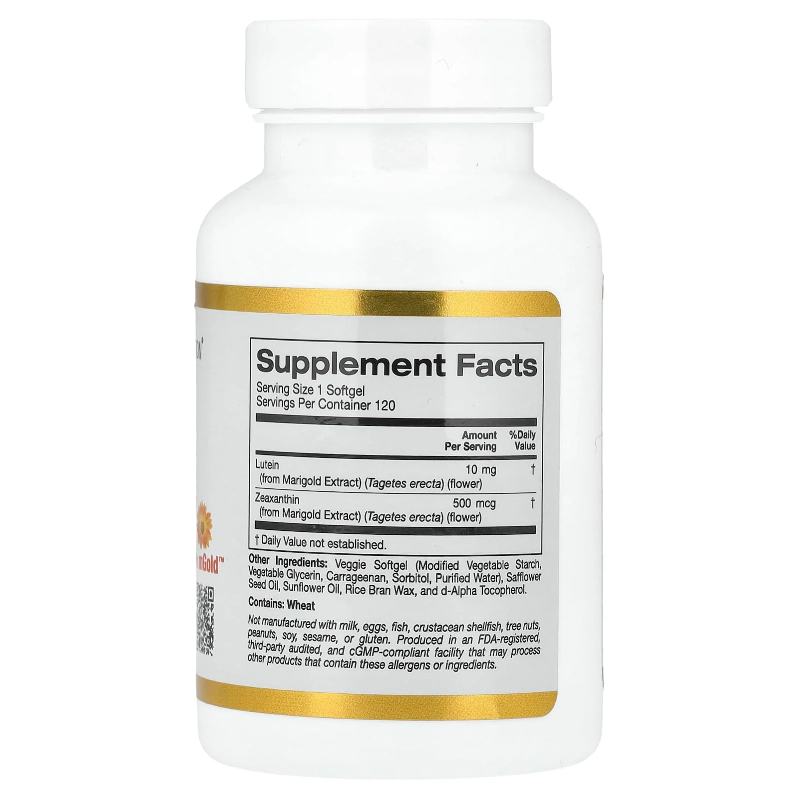 California Gold Nutrition Lutein with Zeaxanthin from Marigold Extract, 10 mg, 120 Veggie Softgels - Image 5