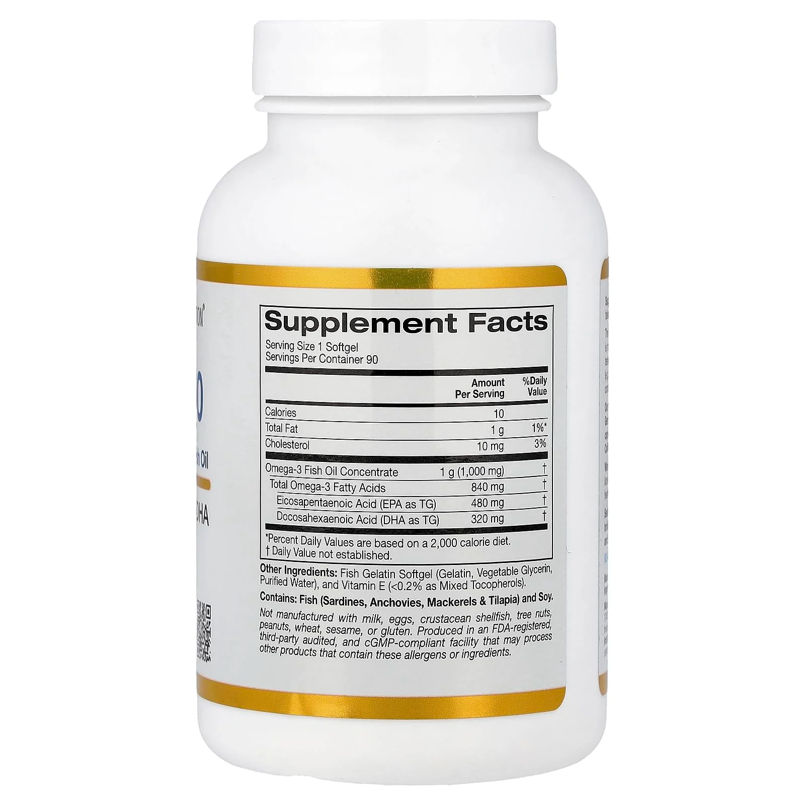 California Gold Nutrition Omega 800 Ultra-Concentrated Omega-3 Fish Oil, KD-Pur Triglyceride Form, 90 Fish Gelatin Softgels (1,000 mg per Softgel) - Image 6