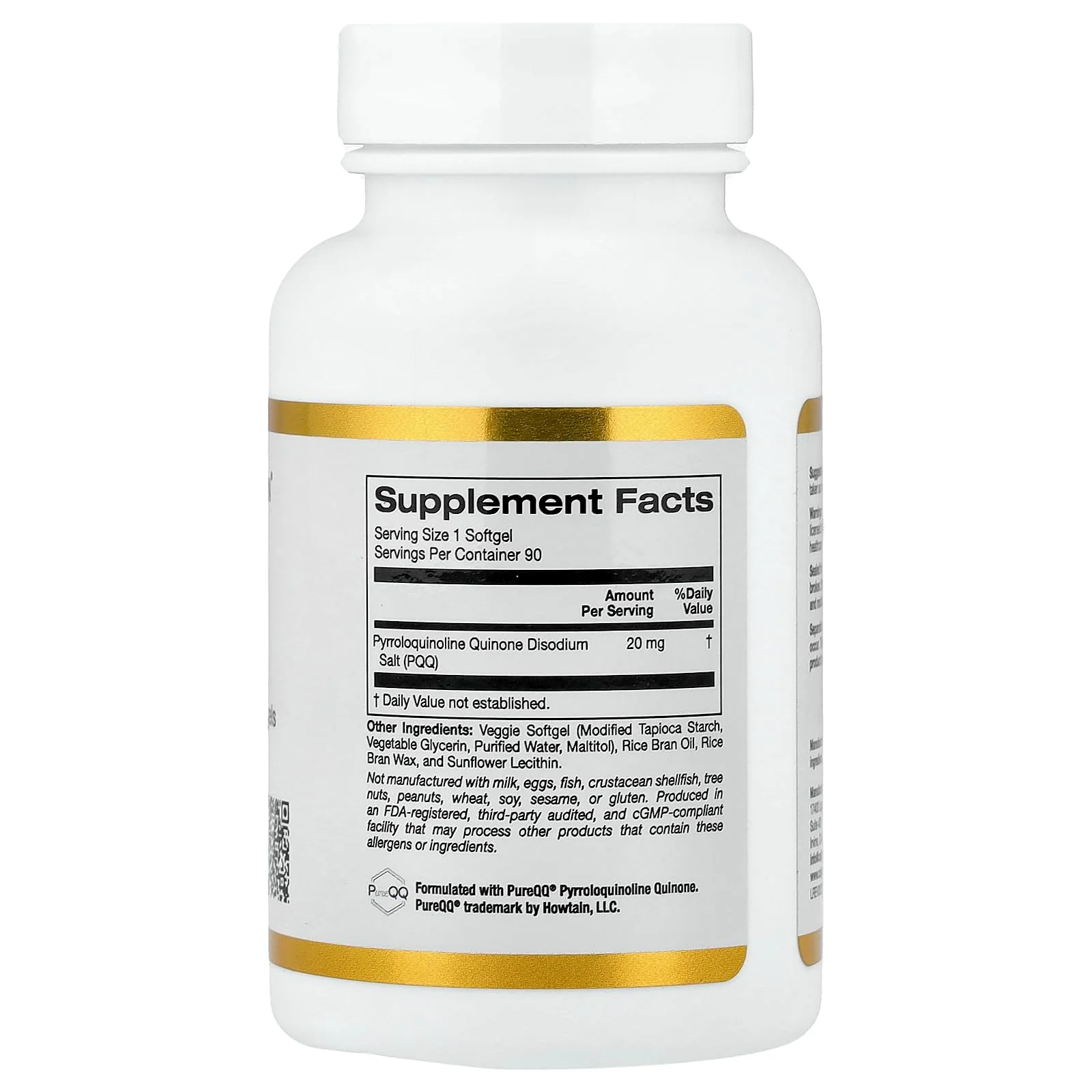 California Gold Nutrition PQQ, 20 mg, 90 Veggie Softgels - Image 5