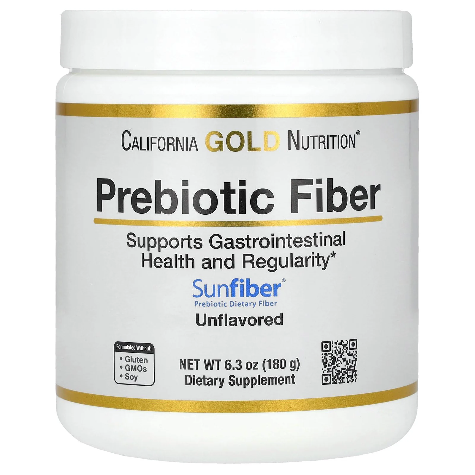 California Gold Nutrition Prebiotic Fiber, 6.3 oz (180 g)