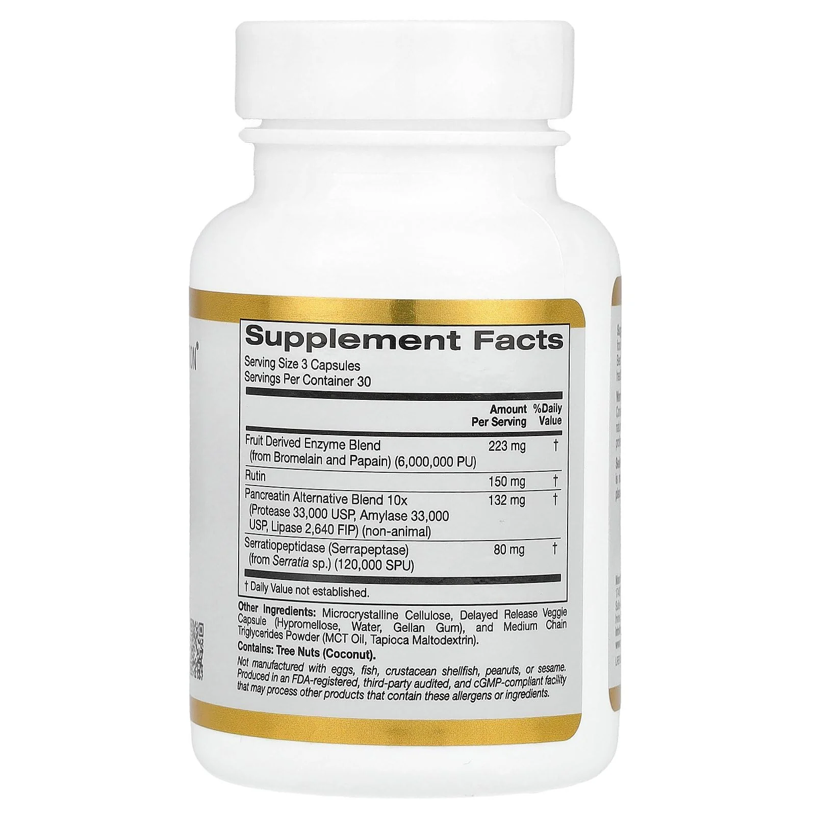 California Gold Nutrition Proteolytic Enzymes, 90 Delayed Release Veggie Capsules - Image 6