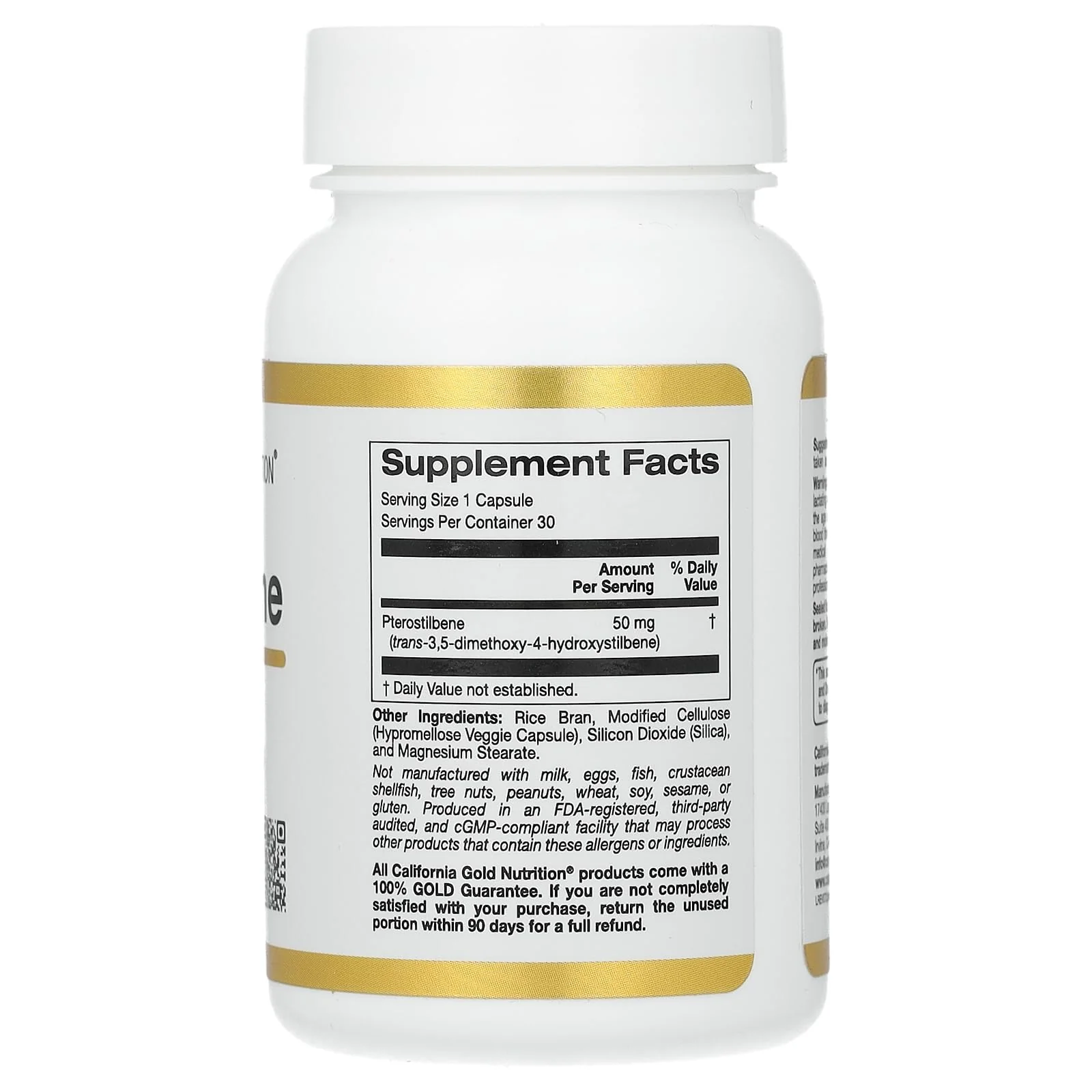 California Gold Nutrition Pterostilbene, 50 mg, 30 Veggie Capsules - Image 5