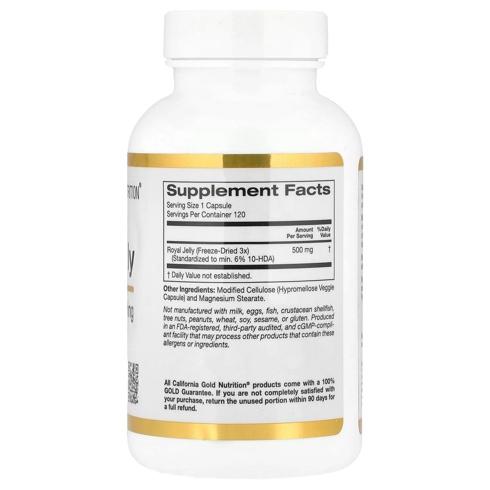 California Gold Nutrition Royal Jelly, 500 mg, 120 Veggie Capsules - Image 5