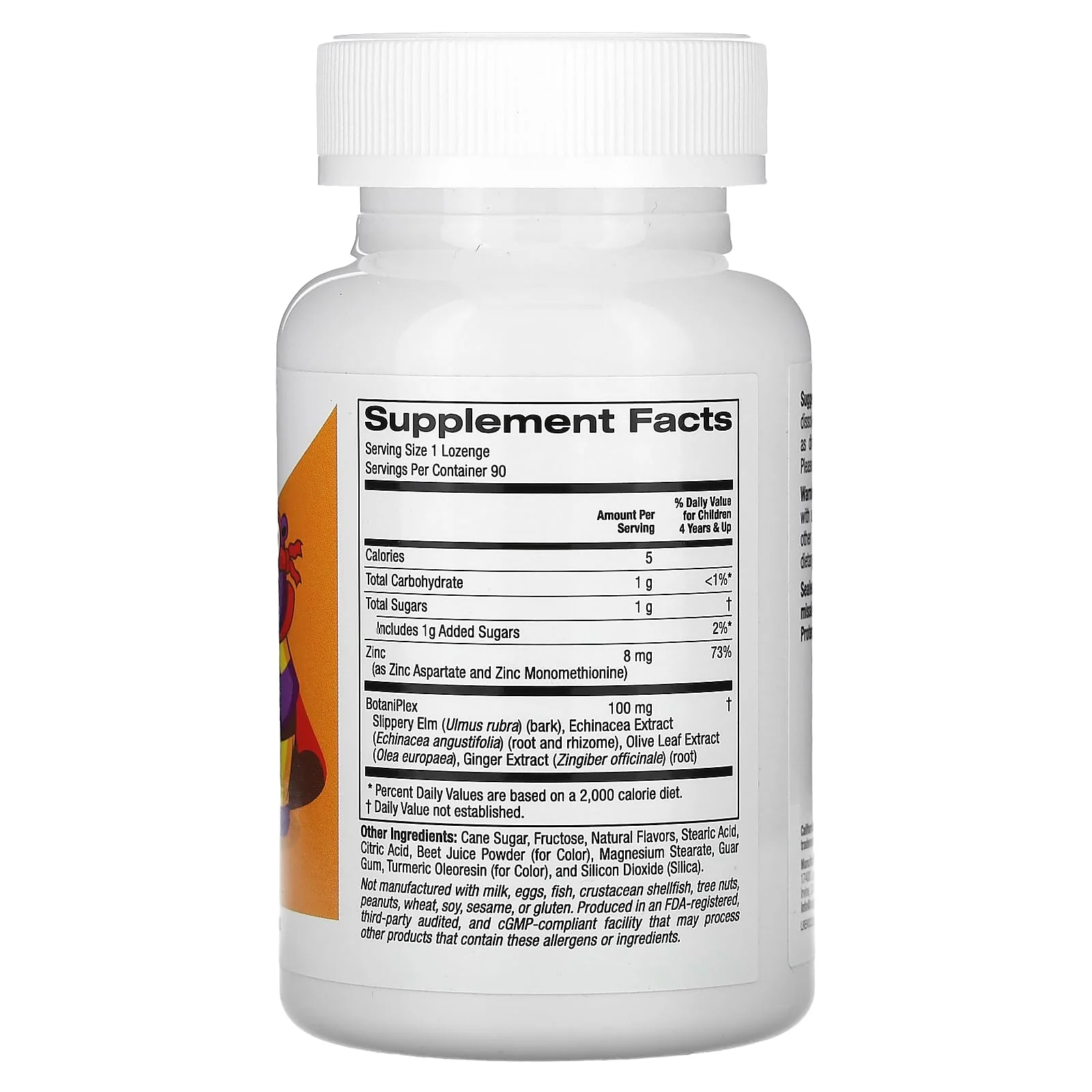 California Gold Nutrition Zinc Plus Lozenge for Children, Natural Tangerine, 90 Lozenges, 1 Count (Pack of 1) - Image 5