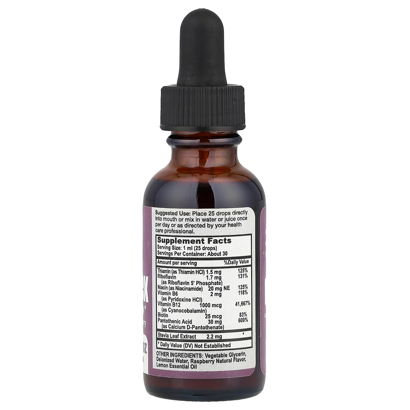 California Natural B-Complex, Raspberry, 1 oz (30 ml) - Image 2