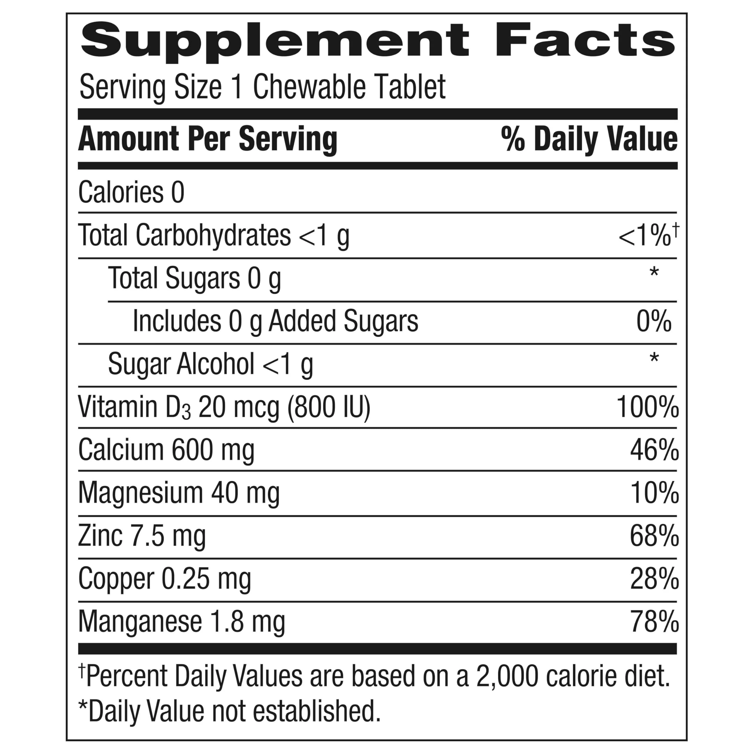 Caltrate Chewables 600 +D3 Plus Minerals Calcium and Vitamin D, Sugar Free, Cherry, Orange and Fruit Punch, 155 count - Image 6