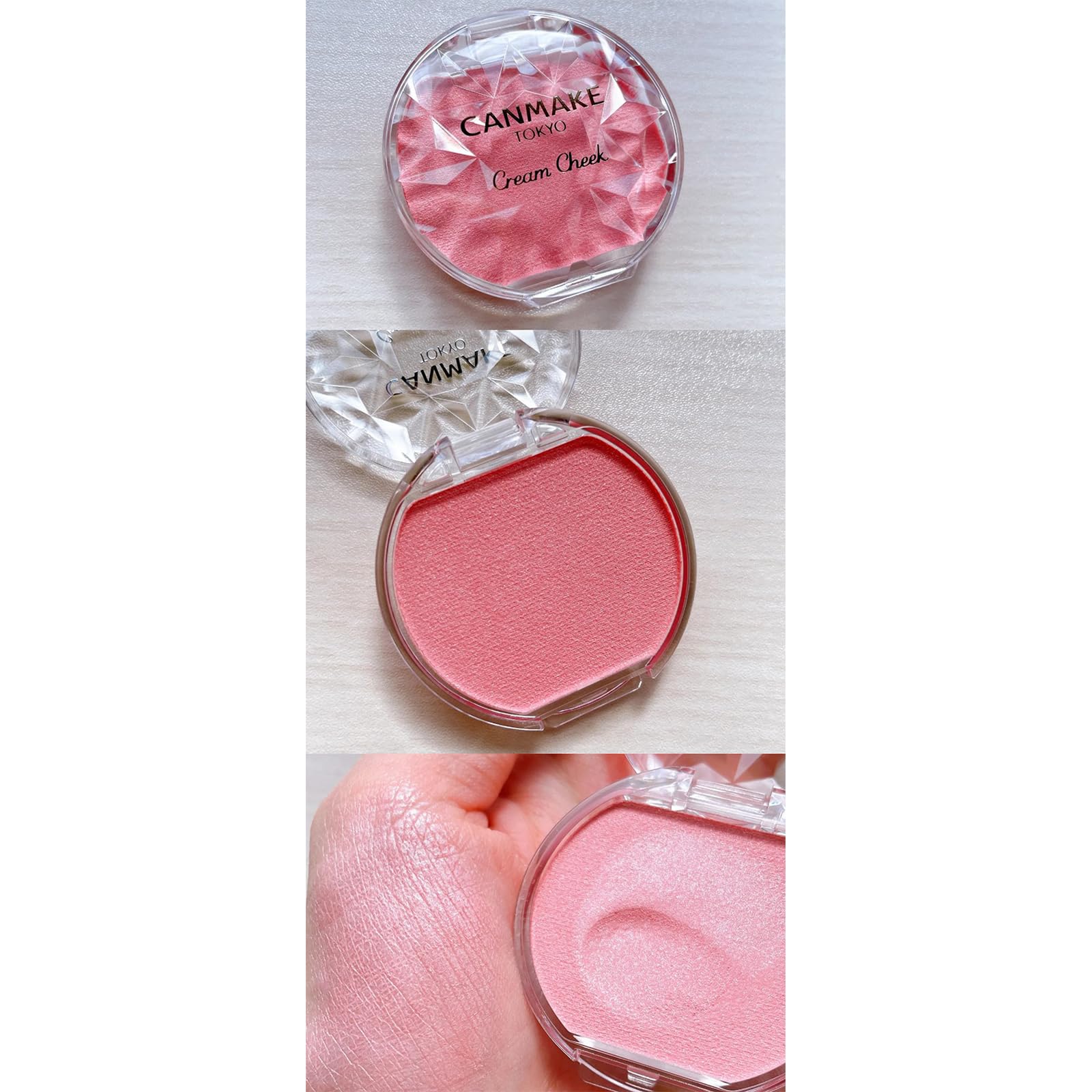 CANMAKE - Cream Cheek Pearl - Silky Smooth Long Lasting High Pigment Pearl - 0.14oz (3.9g) (P01 Peach Dazzle) - Image 4
