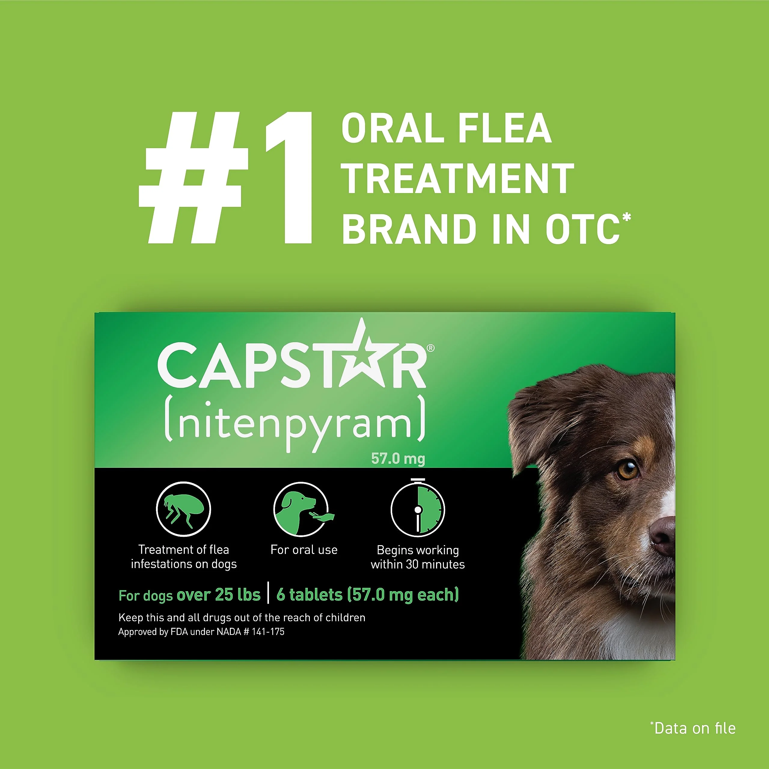 Capstar for Dogs (nitenpyram), Fast-Acting Oral Flea Treatment for Dogs Over 25+ lbs, Vet-Recommended Flea Medication Tablets Start Killing in 30 Minutes, 6 Doses - Image 6