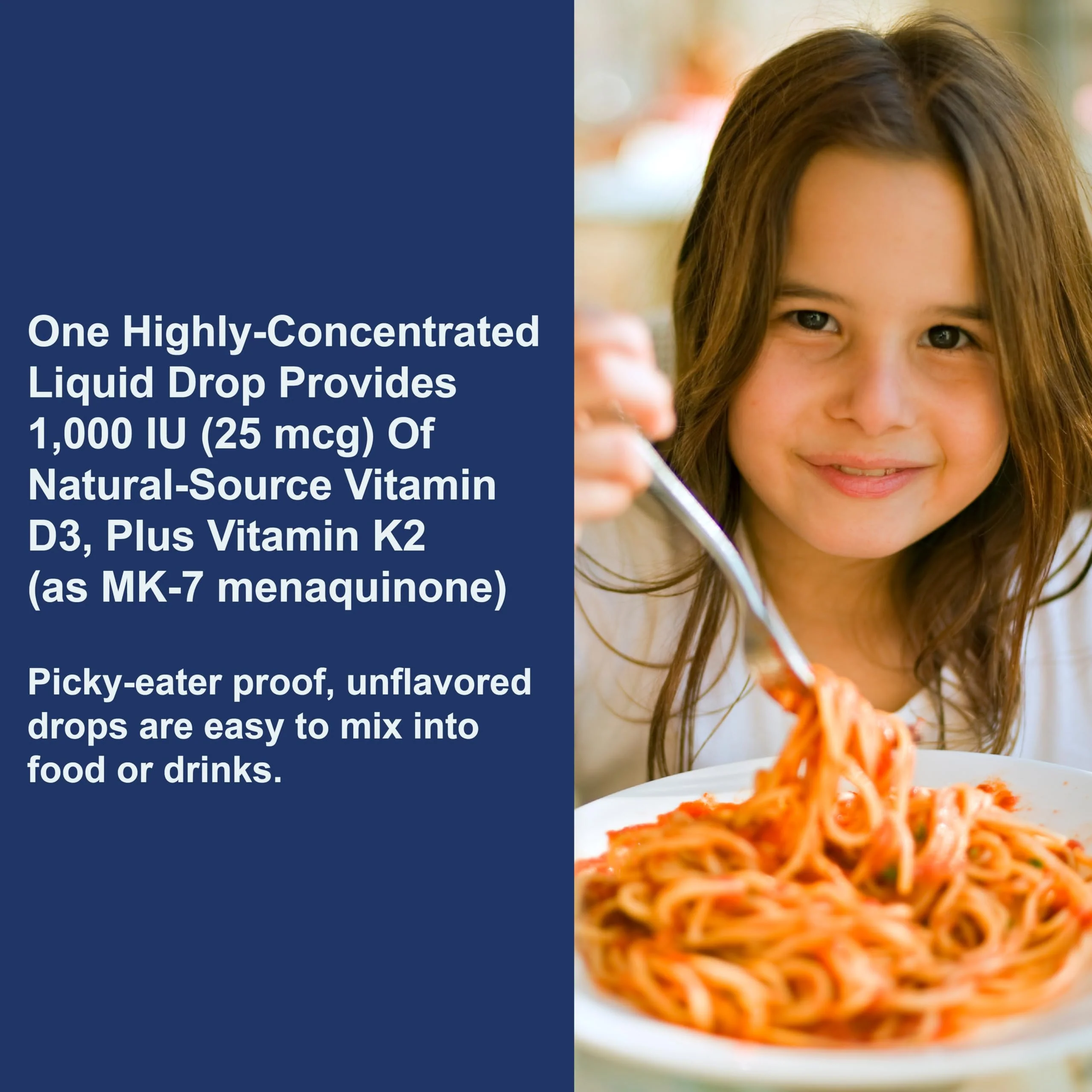 Carlson - Kid's Super Daily D3+K2, 25 mcg (1,000 IU) D3 & 22.5 mcg K2, Vitamin D Drops with Vitamin K2, Liquid Vitamins, 1000 IU Vitamin D3, Heart & Bone Health, 1-Year Supply, Unflavored, 360 Drops - Image 6