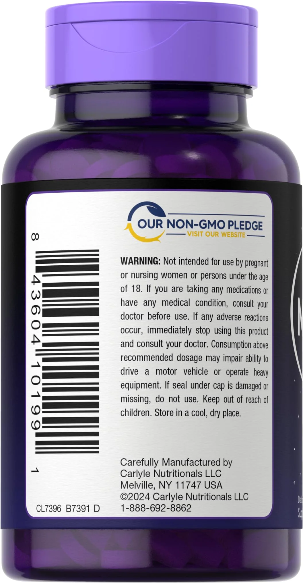 Carlyle Melatonin 12 mg Fast Dissolve 300 Tablets | Drug Free | Natural Berry Flavor | Vegetarian, Non-GMO, Gluten Free - Image 6