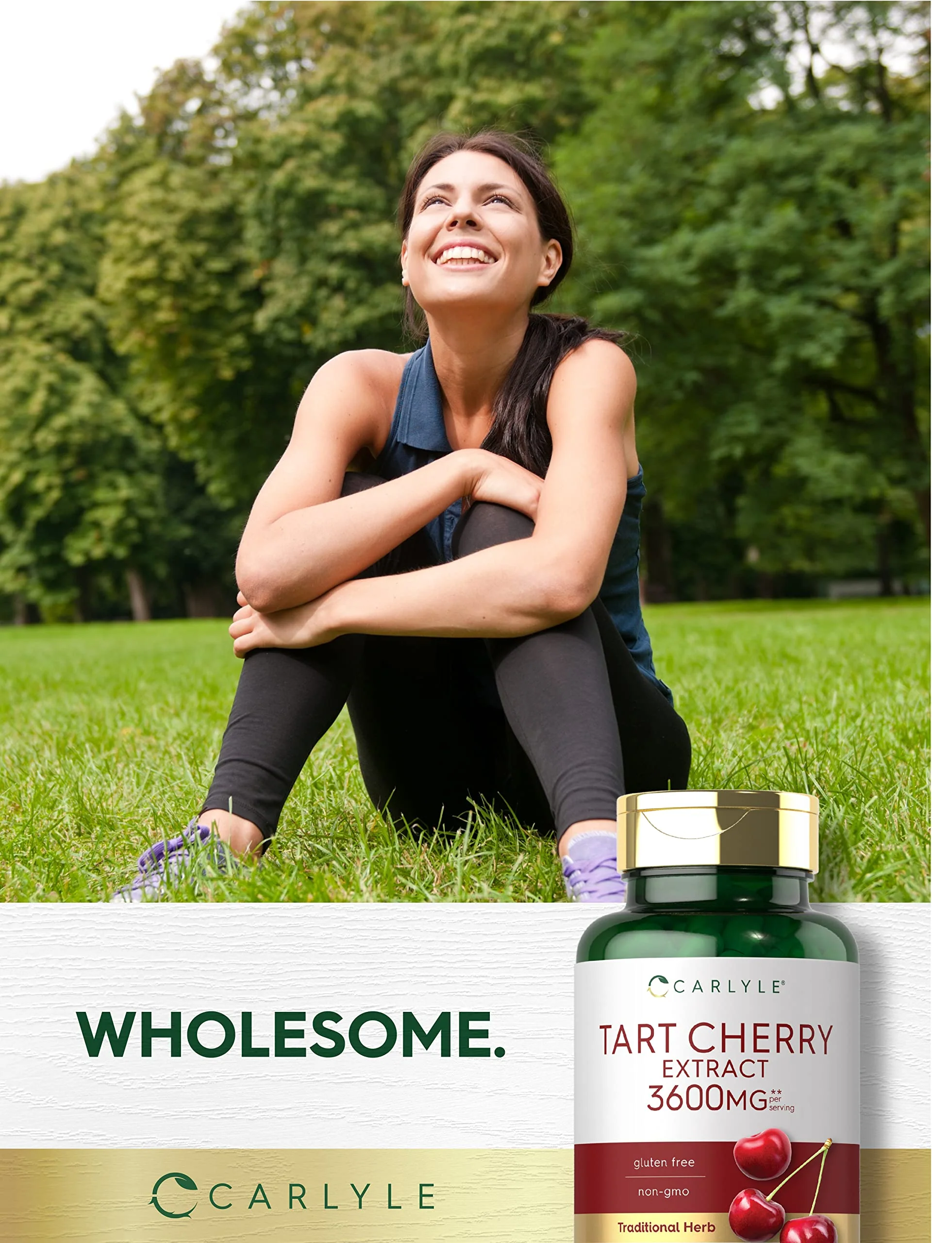 Carlyle Tart Cherry Extract Capsules | 200 Count | Non-GMO and Gluten Free Formula | Traditional Herb Supplement - Image 3