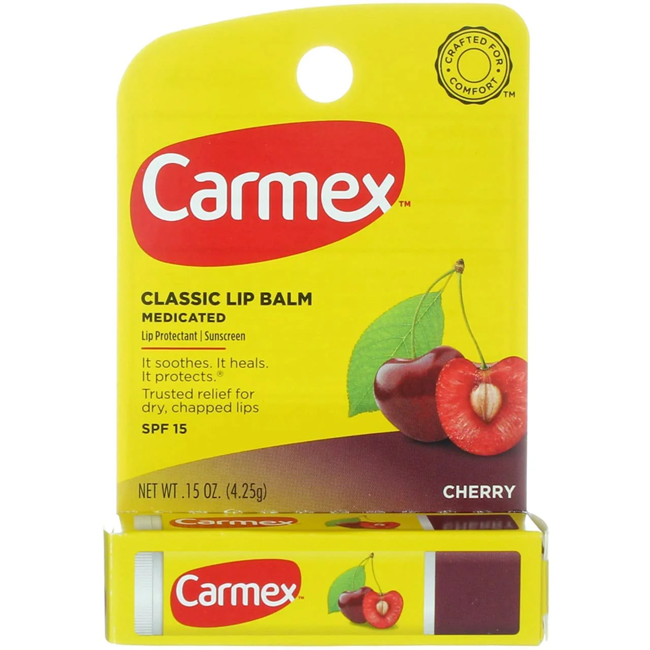 Carmex Click-Stick Moisturizing Lip Balm SPF 15 Cherry 0.15 oz (Pack of 6) - Image 3