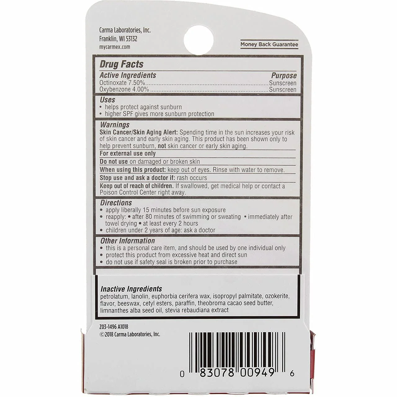Carmex Click-Stick Moisturizing Lip Balm SPF 15 Cherry 0.15 oz (Pack of 6) - Image 4