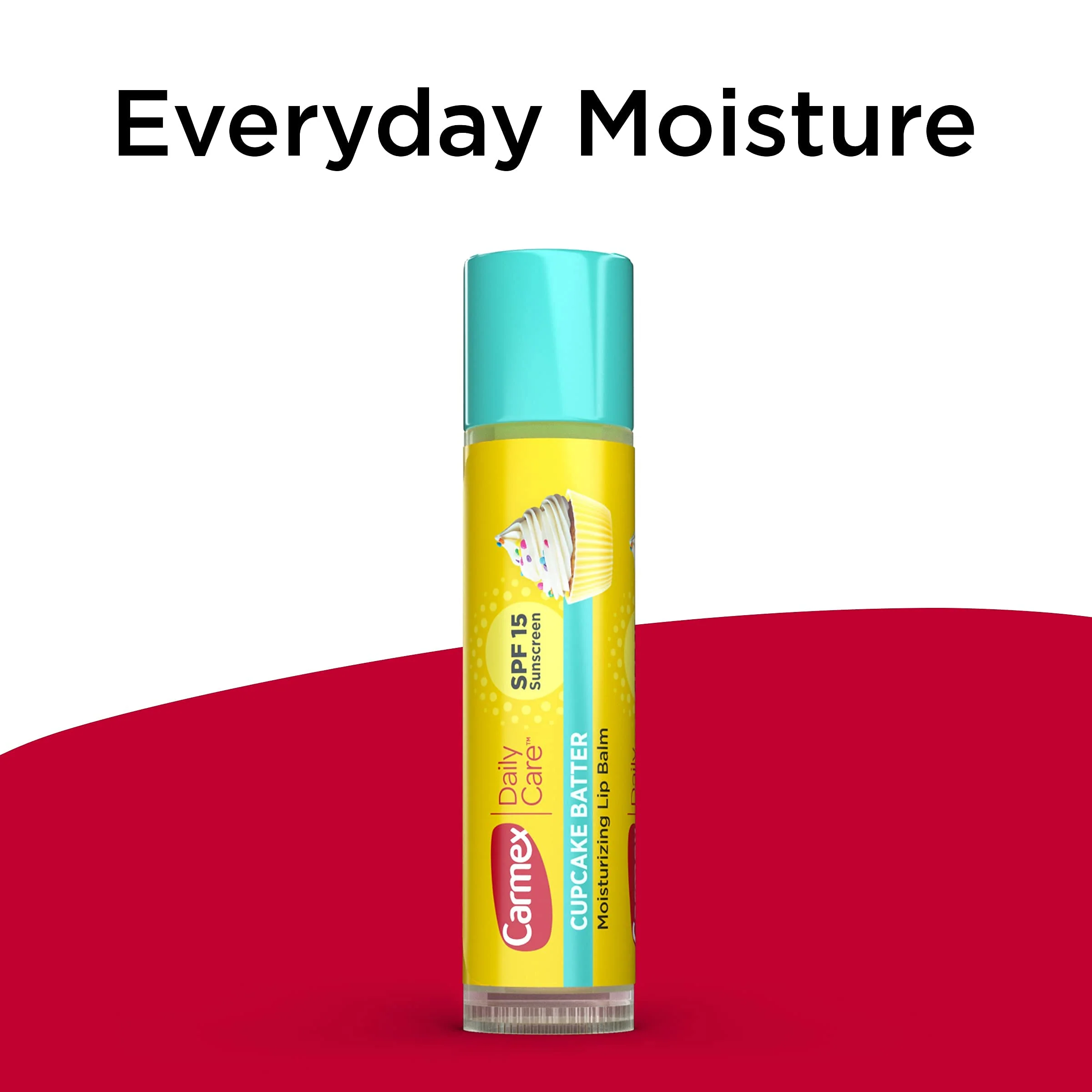 Carmex Daily Care Moisturizing Lip Balm with SPF 15, Cupcake Batter Lip Balm Sticks, 0.15 OZ Each - 6 Count - Image 7