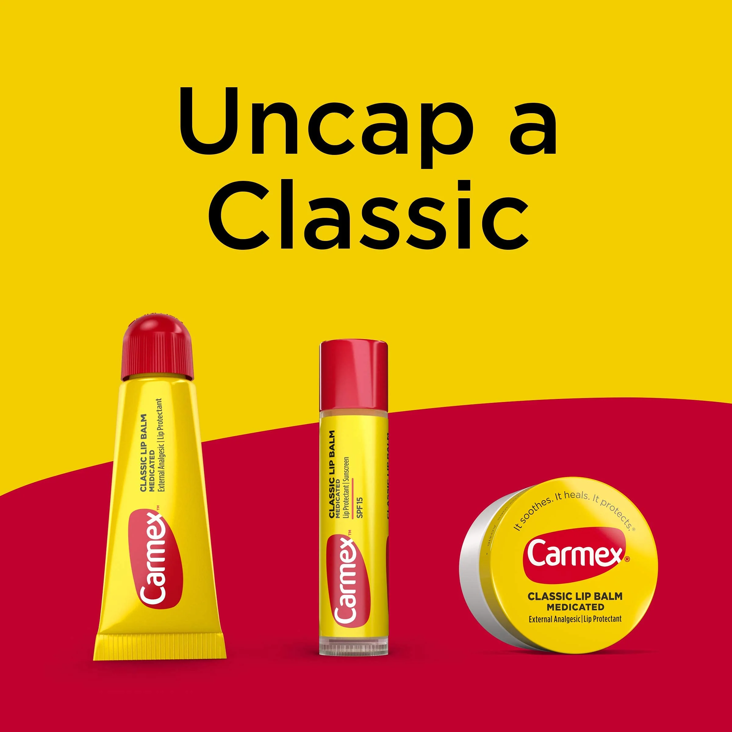 Carmex Medicated Lip Balm Tubes, Lip Moisturizer for Dry, Chapped Lips, 0.35 OZ - 3 Count - Image 3