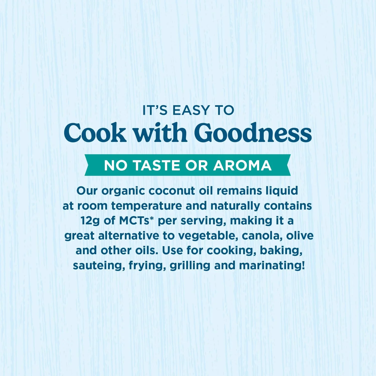 Carrington Farms Organic Liquid Coconut Cooking Oil, 32 Fl Oz –Unflavored, Unscented, High Smoke Point, MCT-Rich, No Trans Fat – For Cooking, Sautéing, Frying & Baking – Gluten Free, Non-GMO, Hexane Free, BPA Free Bottle - Image 3