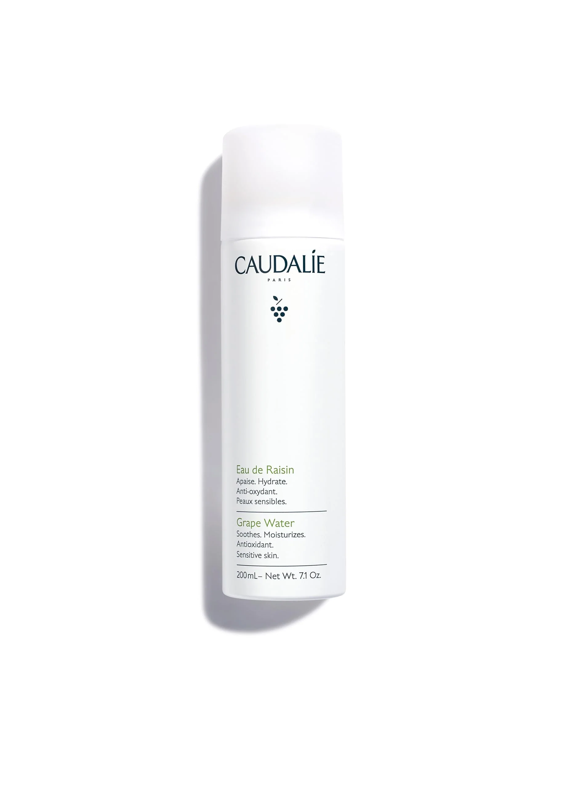 Caudalie Grape Water Moisturizing Face Mist, Soothing Organic Facial Spray to Instantly Hydrate and Strengthen the Skin Barrier, Safe for Sensitive Skin - 200 mL