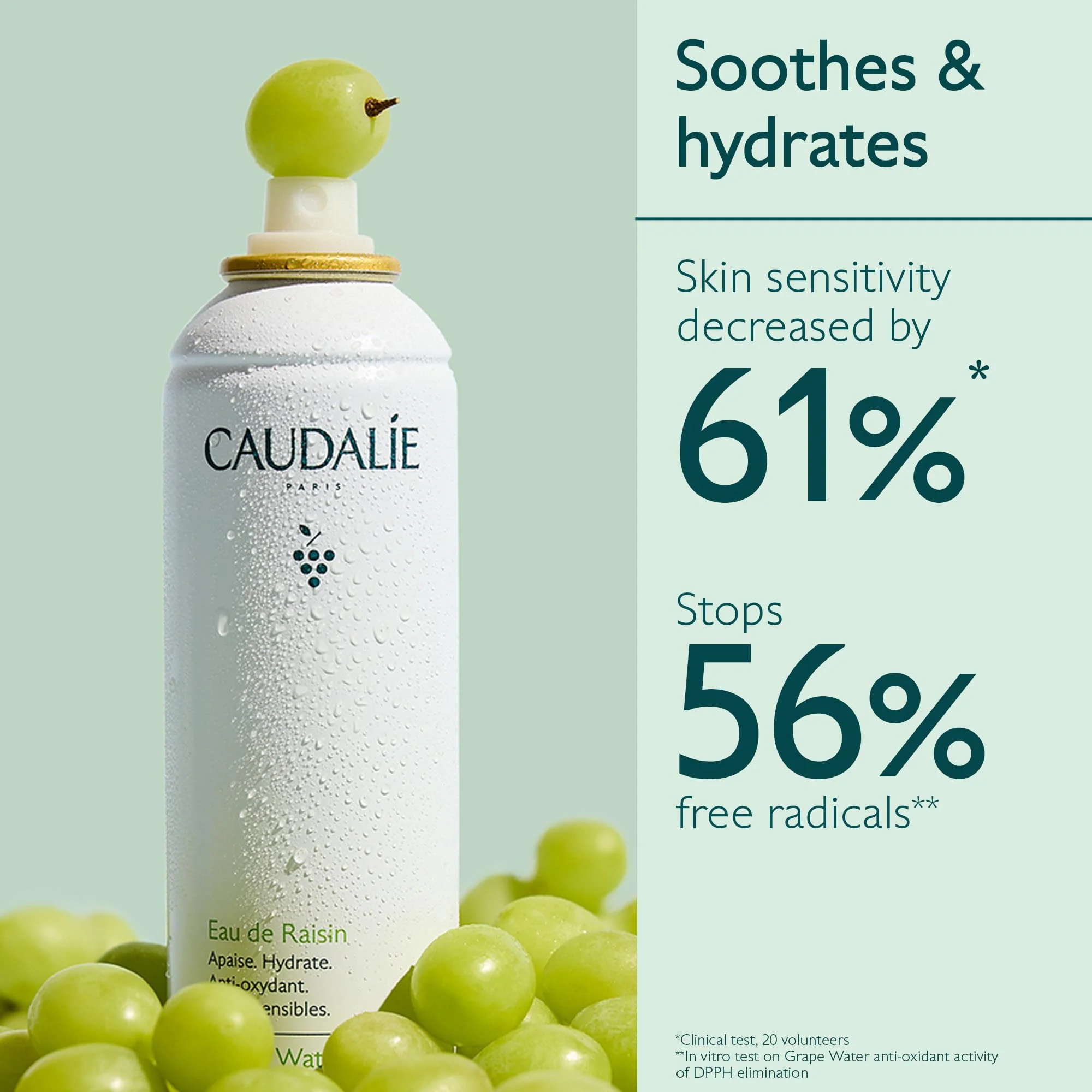 Caudalie Grape Water Moisturizing Face Mist, Soothing Organic Facial Spray to Instantly Hydrate and Strengthen the Skin Barrier, Safe for Sensitive Skin - 200 mL - Image 5