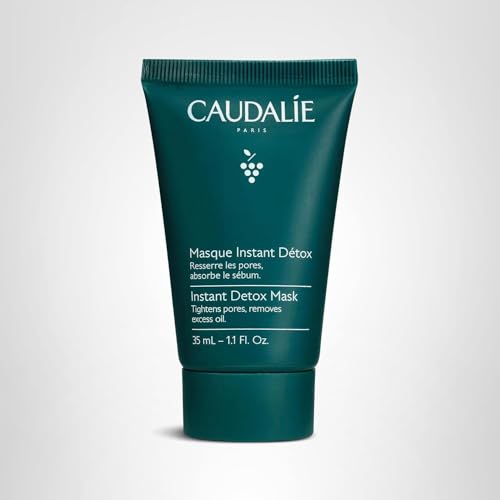 Caudalie Instant Detox Mask, Pore Minimizing Pink Clay Face Mask - 35 mL - Image 2