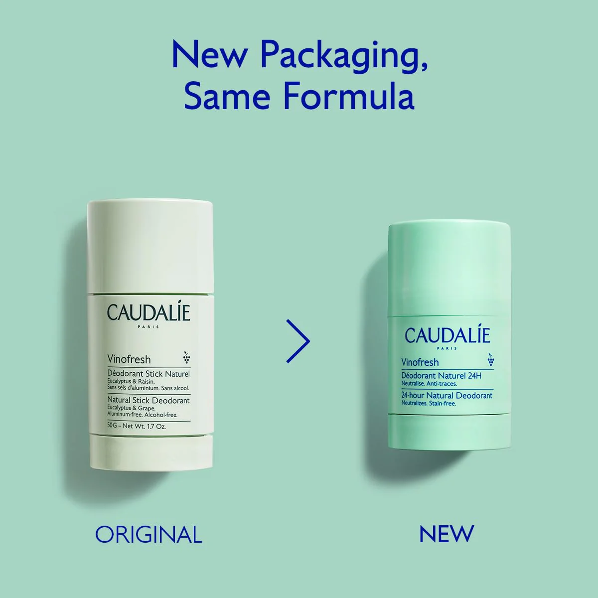 Caudalie Vinofresh Natural Deodorant Stick, Aluminum Free and Alcohol Free, with Eucalyptus & Grape - 50g - Image 9