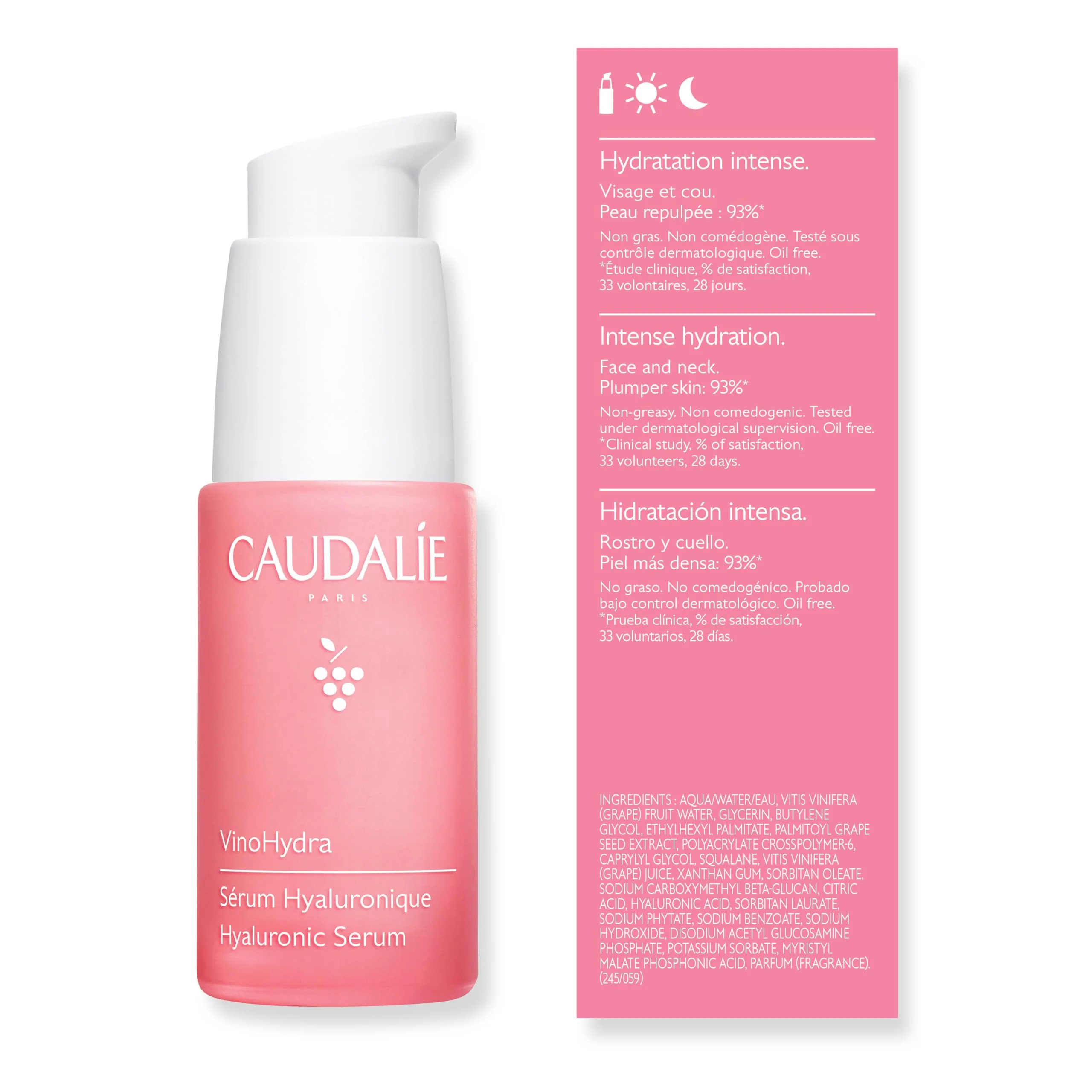 Caudalie VinoHydra Hyaluronic Acid Serum, Hydrating, Soothing, Dermatologically Tested & Vegan - 30 mL - Image 2
