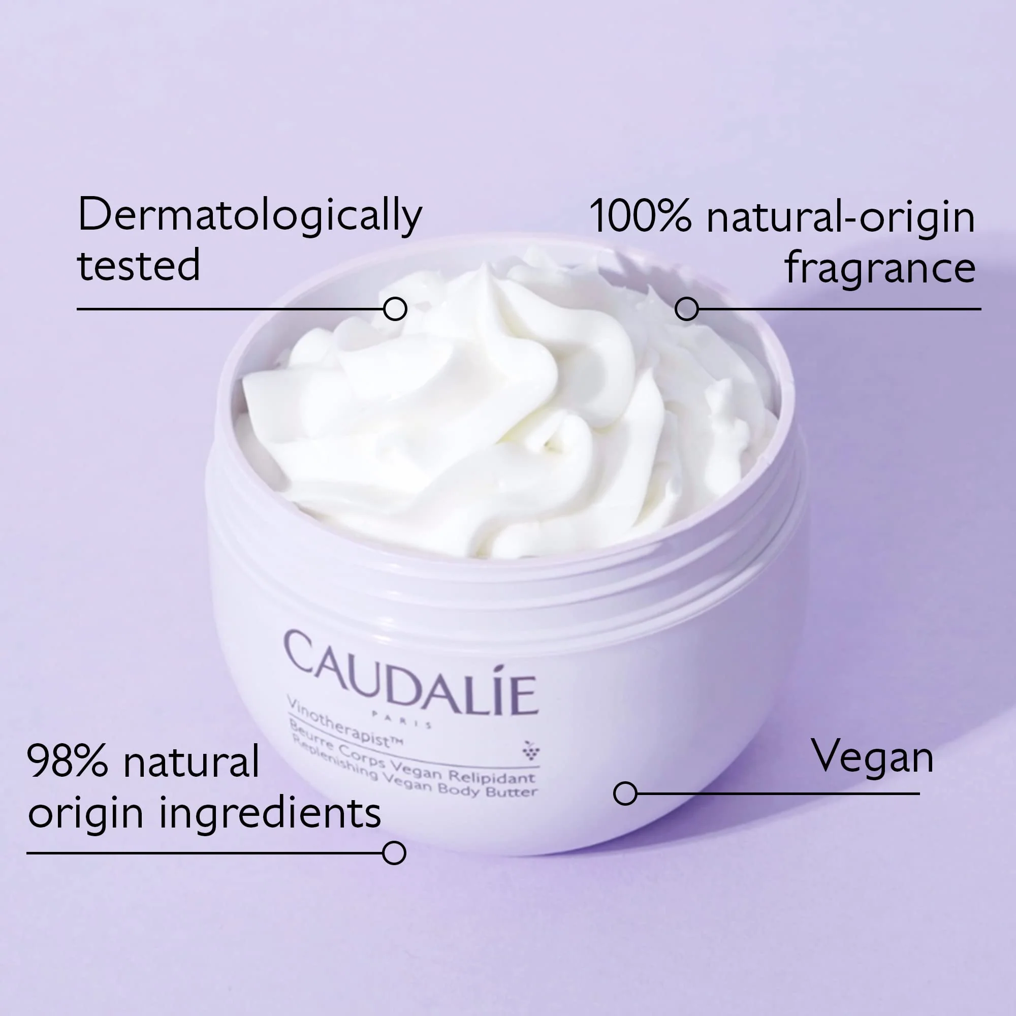 Caudalie Vinotherapist Replenishing Vegan Body Butter with Shea Butter and Grape-seed Oil, Addresses Itching Caused by Eczema and Other Skin Conditions - 250 mL - Image 7