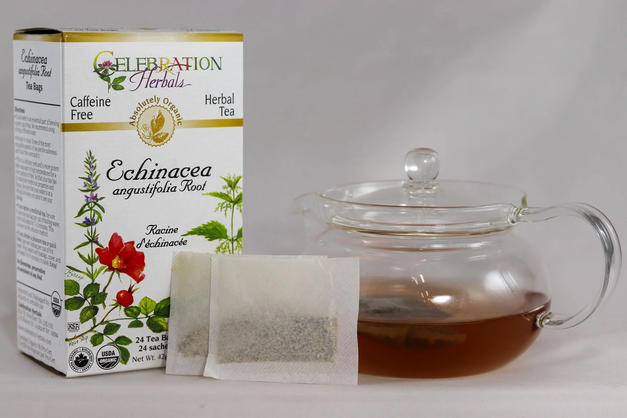 Celebration HERBALS Echinacea ANG Herb Tea Organic 24 Bag, 0.02 Pound - Image 3
