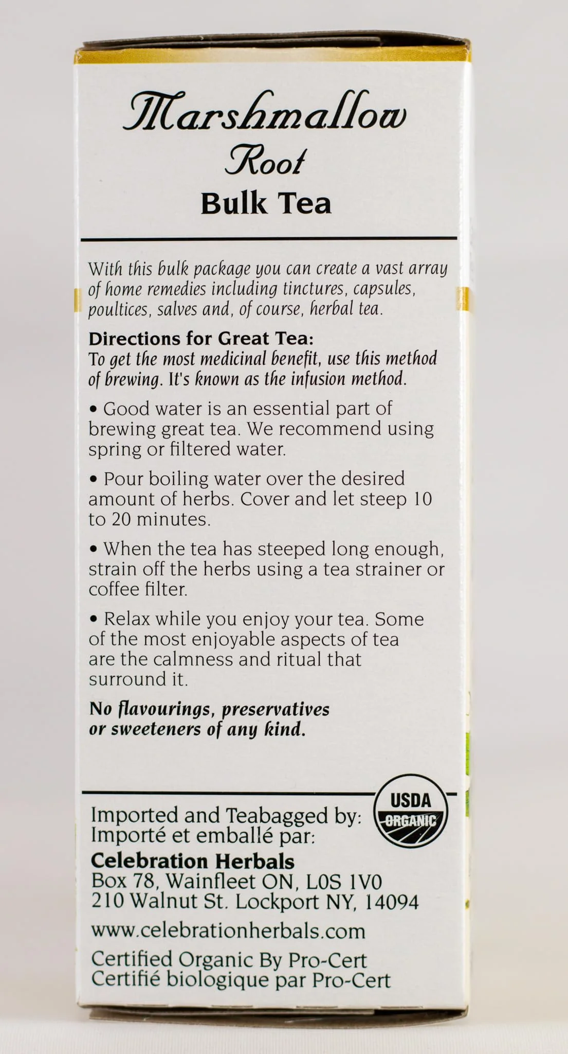 Celebration Herbals Organic Marshmallow Root Bulk Tea Caffeine Free -- 1.76 oz - Image 5