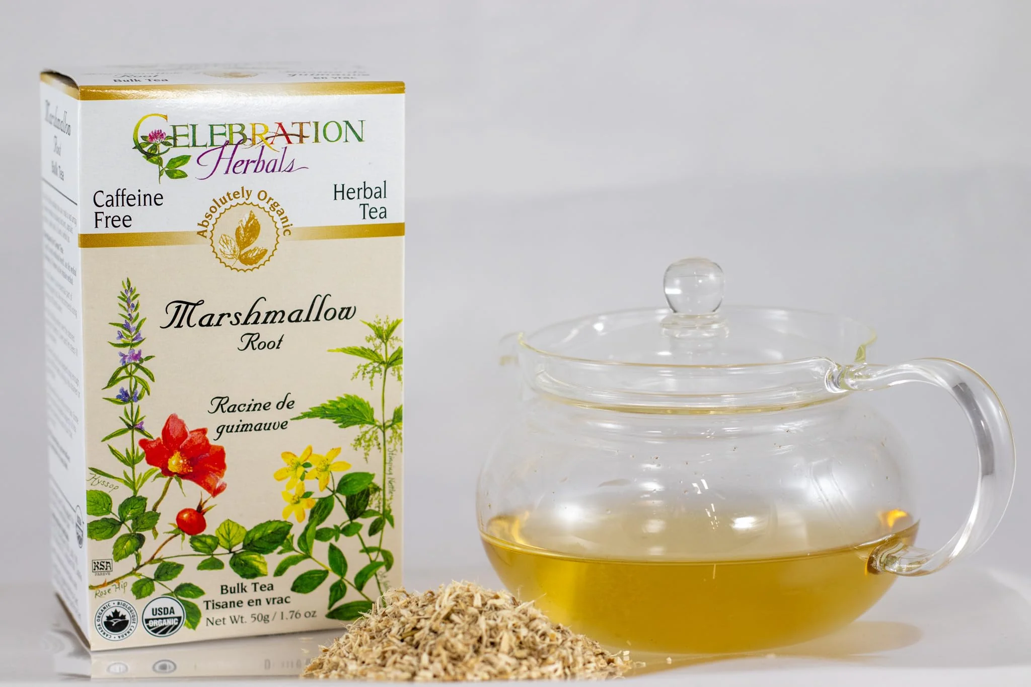 Celebration Herbals Organic Marshmallow Root Bulk Tea Caffeine Free -- 1.76 oz - Image 6