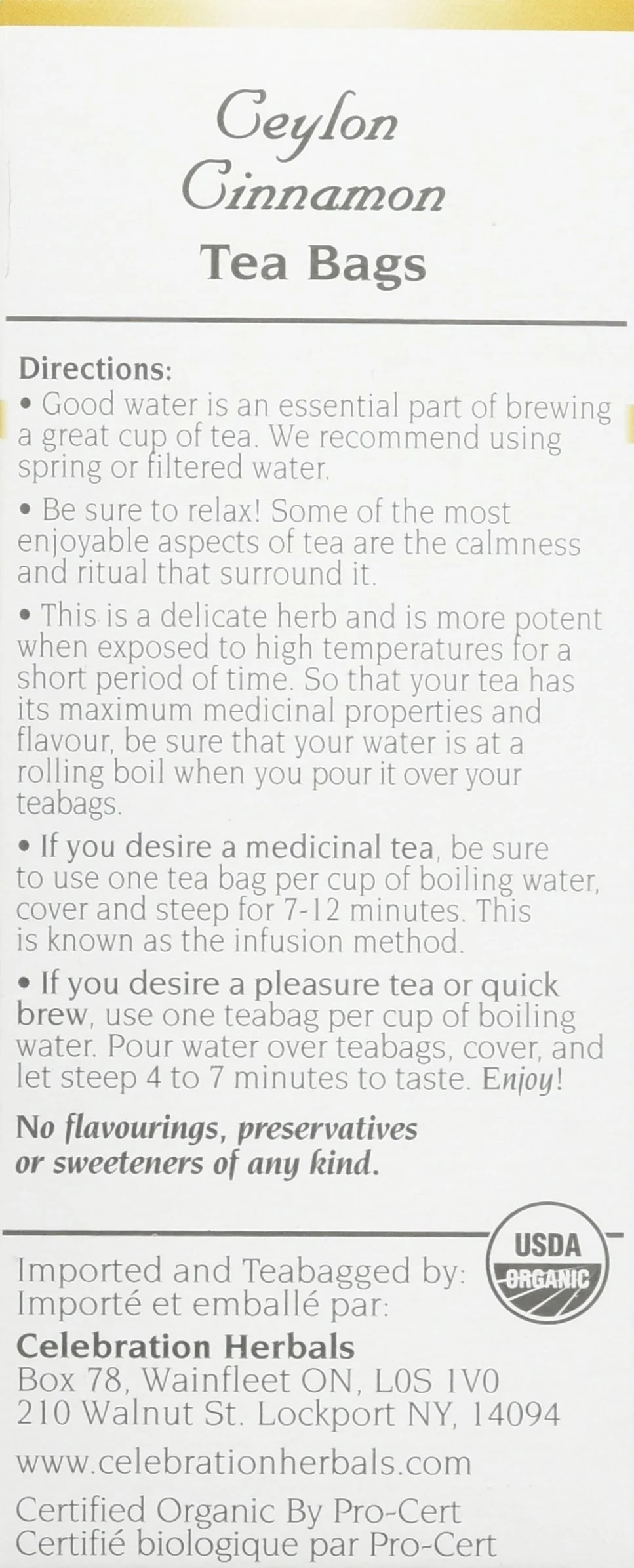 CELEBRATION HERBALS True Cinnamon Organic Tea 24 Bag, 0.02 Pound - Image 5