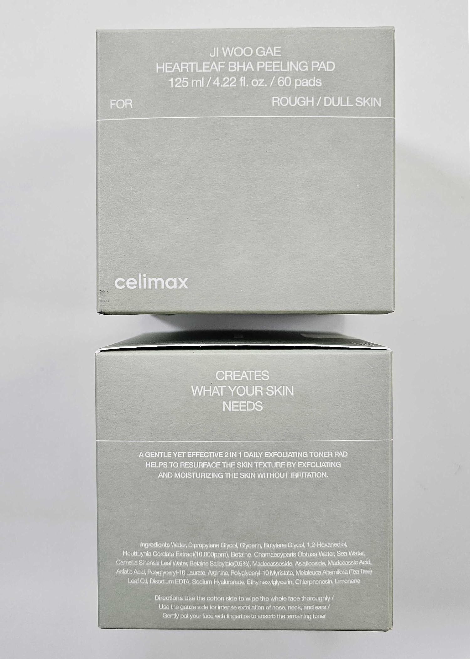 celimax Ji.Woo.Gae Heartleaf BHA Peeling Pad | Pore Care, Exfoliating Double-Side Toner Pads, Facial Peels, Hydrating, Tea Tree, For Acne Prone & Breakouts, Christmas Gift, Stocking Stuffers (60pads) - Image 2