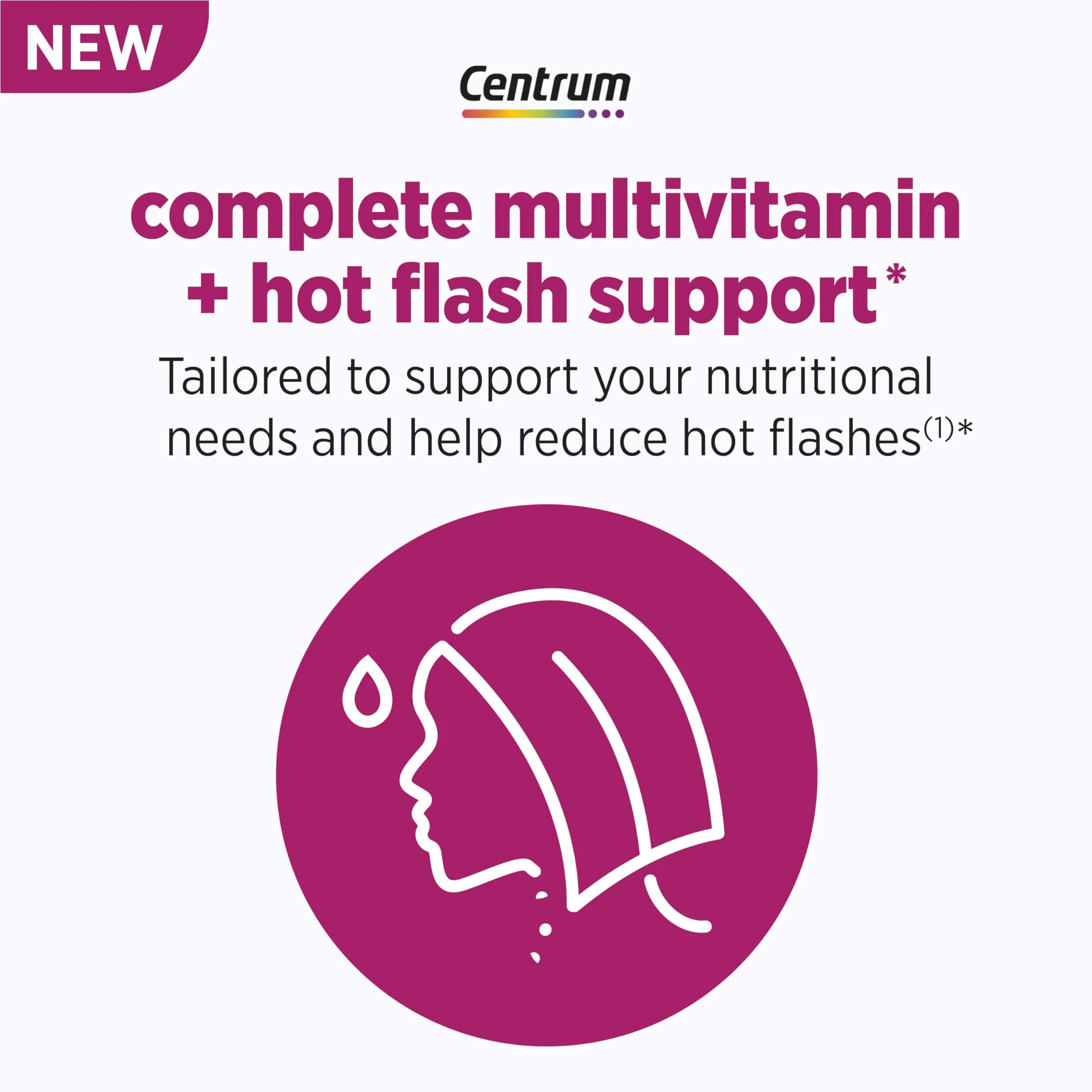 Centrum Complete Multivitamin Supplement + Hot Flash Support Menopause Support Tablets, with Clinically Studied geniVida, 30 Count - Image 17