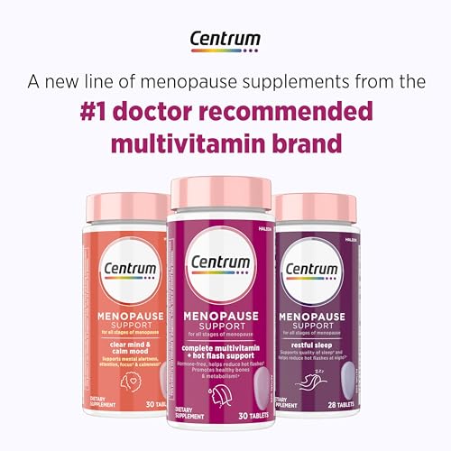 Centrum Complete Multivitamin Supplement + Hot Flash Support Menopause Support Tablets, with Clinically Studied geniVida, 30 Count - Image 2