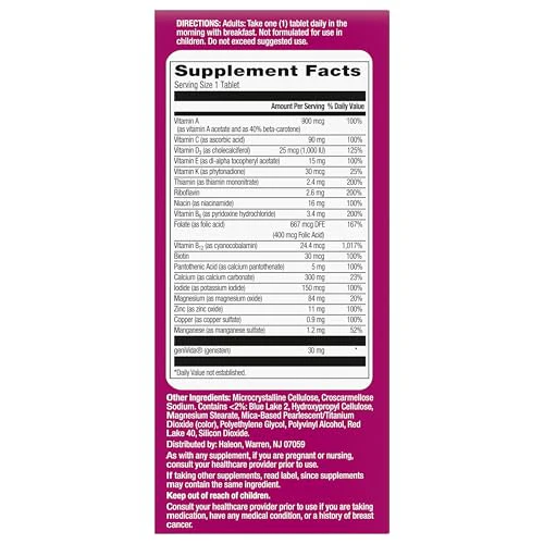 Centrum Complete Multivitamin Supplement + Hot Flash Support Menopause Support Tablets, with Clinically Studied geniVida, 30 Count - Image 5
