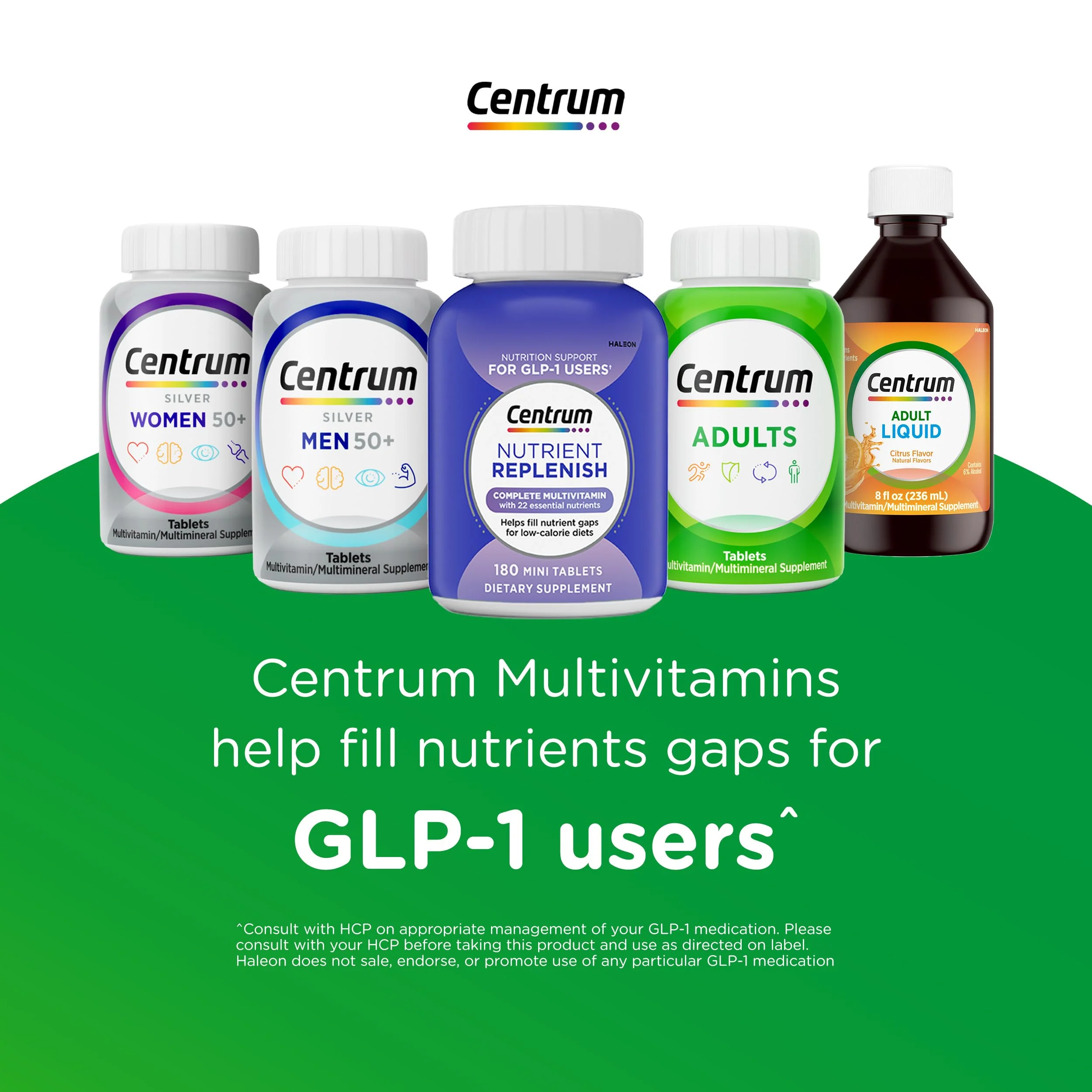 Centrum Minis Silver Multivitamin for Men 50 Plus, Multivitamin/Multimineral Supplement, Vitamin D3, B-Vitamins and Zinc, Non-GMO Ingredients, Supports Memory and Cognition in Older Adults - 280 Ct - Image 10