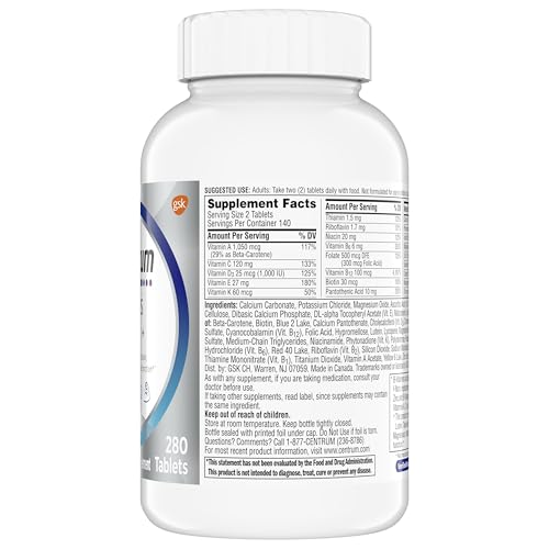 Centrum Minis Silver Multivitamin for Men 50 Plus, Multivitamin/Multimineral Supplement, Vitamin D3, B-Vitamins and Zinc, Non-GMO Ingredients, Supports Memory and Cognition in Older Adults - 280 Ct - Image 6