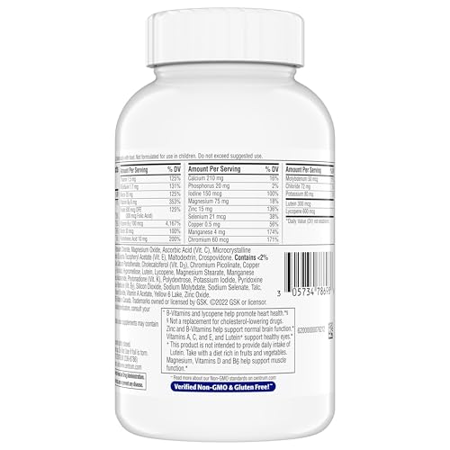 Centrum Minis Silver Multivitamin for Men 50 Plus, Multivitamin/Multimineral Supplement, Vitamin D3, B-Vitamins and Zinc, Non-GMO Ingredients, Supports Memory and Cognition in Older Adults - 280 Ct - Image 7